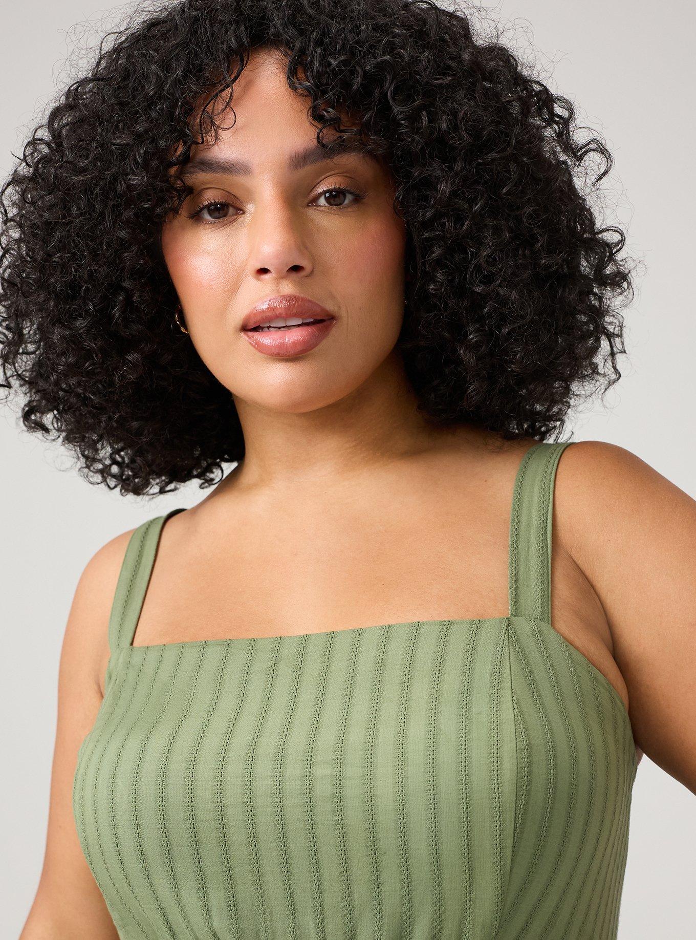 Cotton Maxi Dress, OLIVINE, alternate
