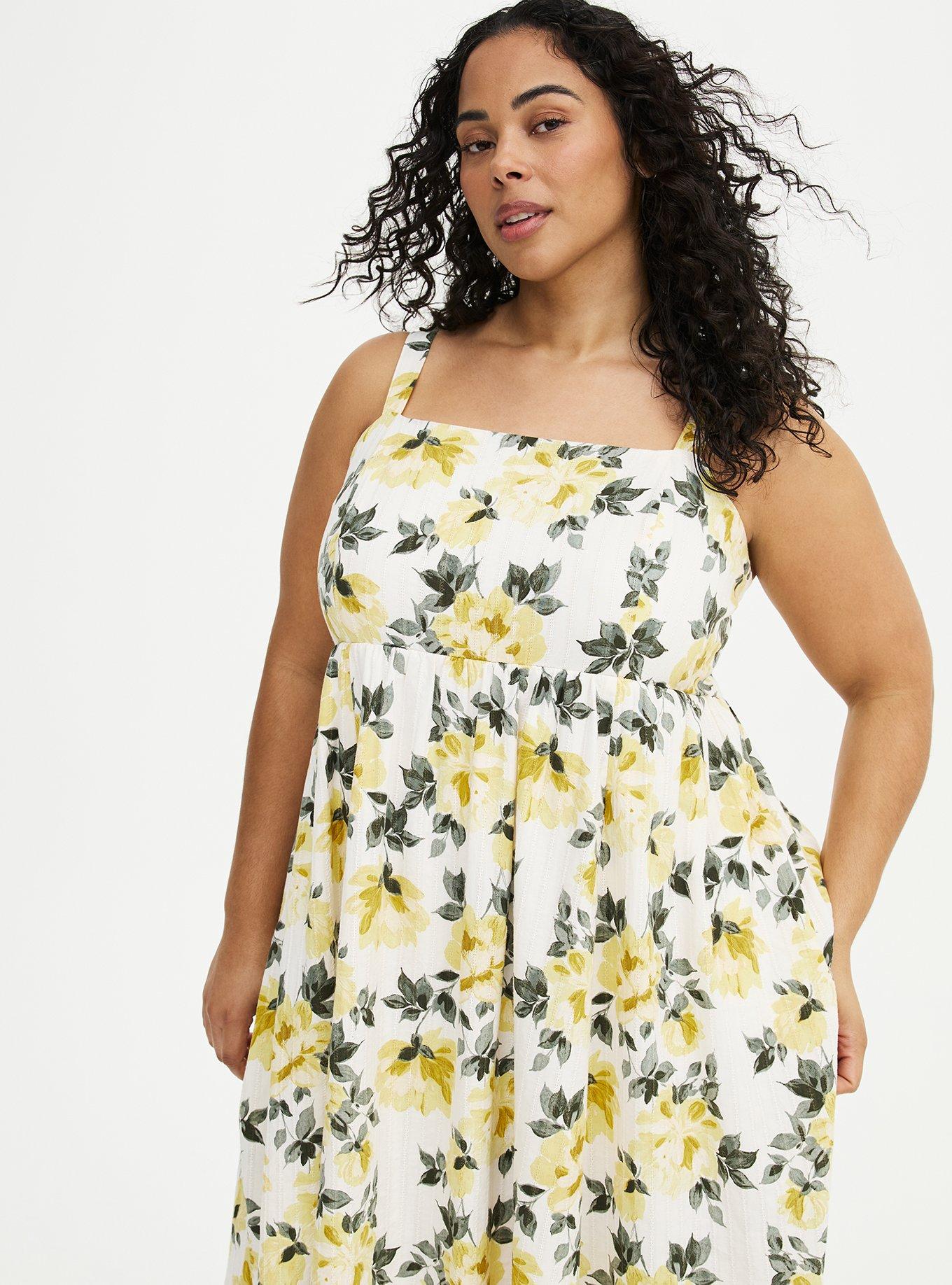Cotton Maxi Dress, ZELENA FLORAL YELLOW, alternate