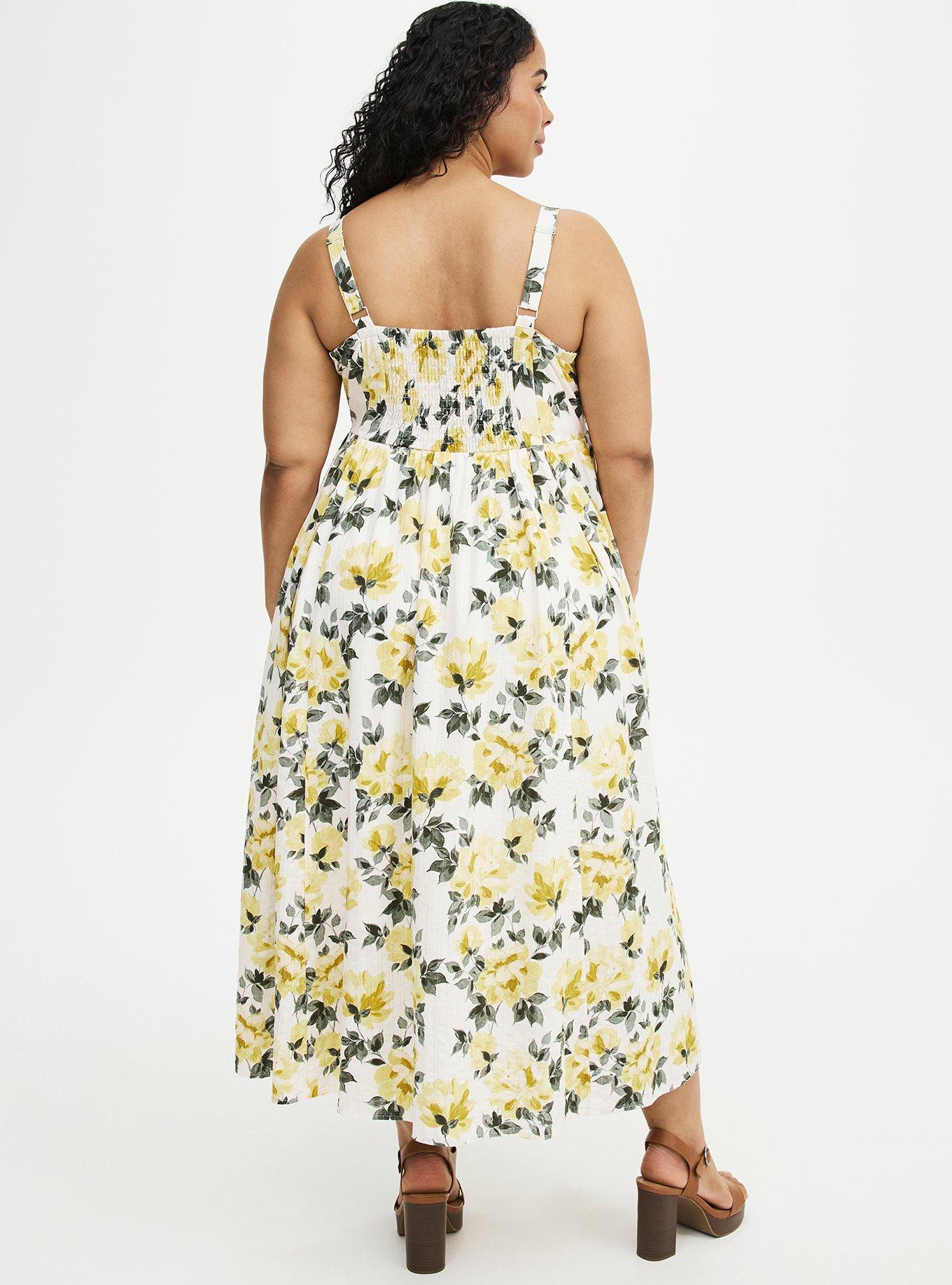 Cotton Maxi Dress, ZELENA FLORAL YELLOW, alternate