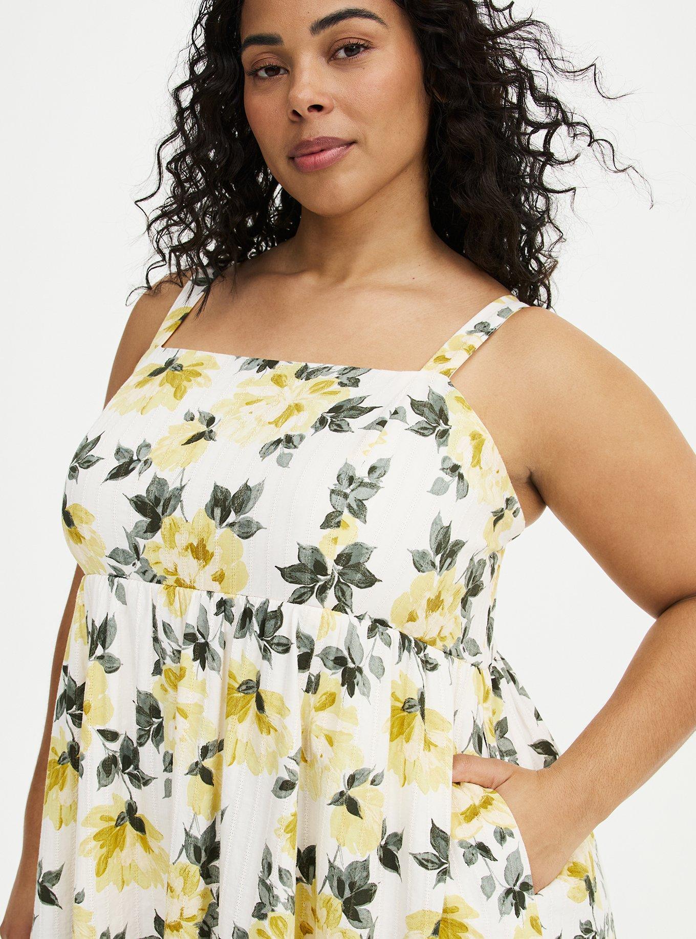 Cotton Maxi Dress, ZELENA FLORAL YELLOW, alternate