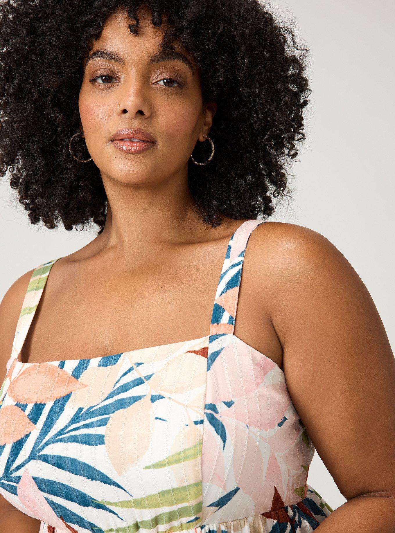 Cotton Maxi Dress, STAMPED FOLIAGE MULTI, alternate