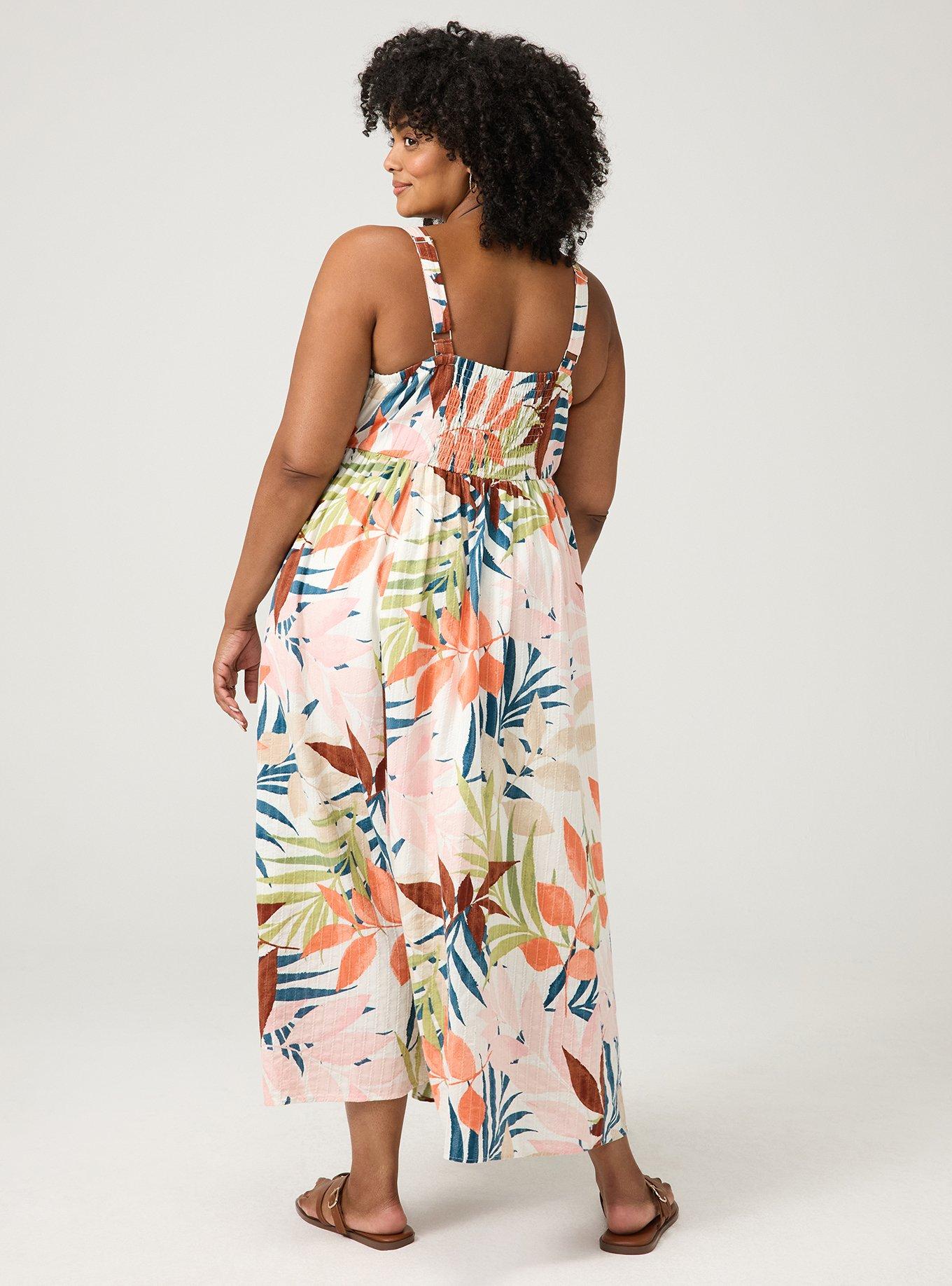 Cotton Maxi Dress, STAMPED FOLIAGE MULTI, alternate