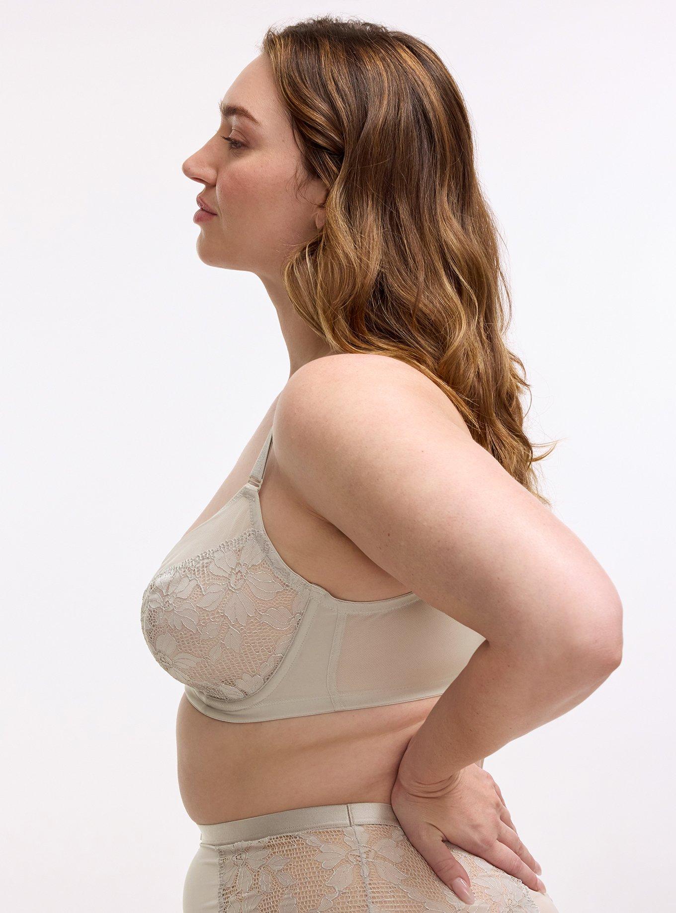 Full Coverage Unlined Ava Lace Bra, ALABASTER GRAY, alternate