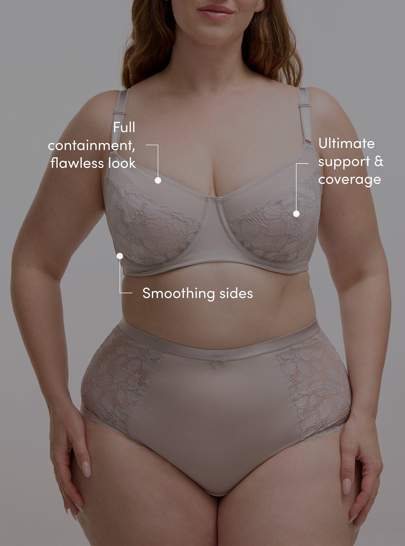 Full Coverage Unlined Ava Lace Bra, ALABASTER GRAY, alternate