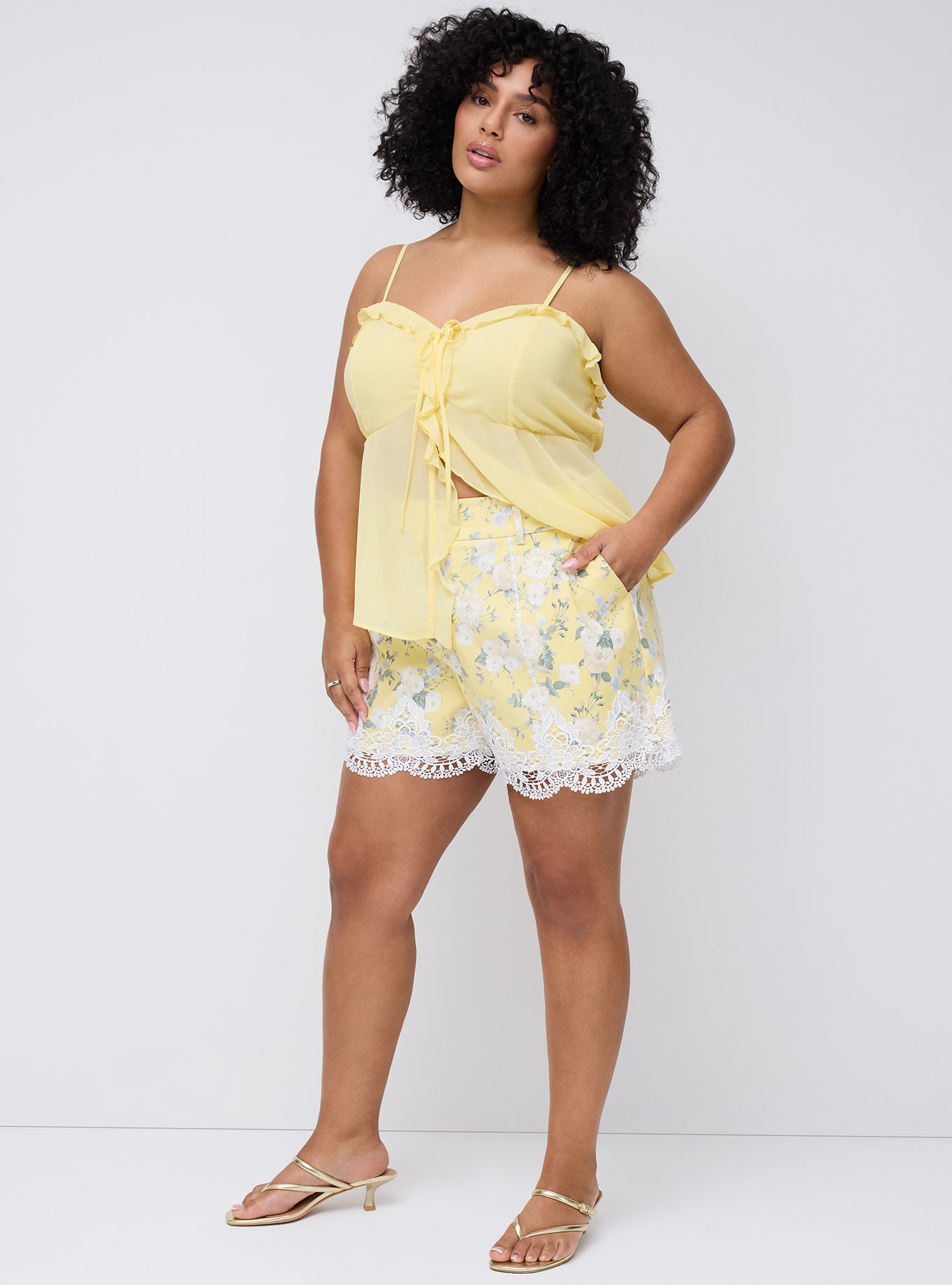 Plus Size - Studio Lace Trim 5'' Short - Torrid