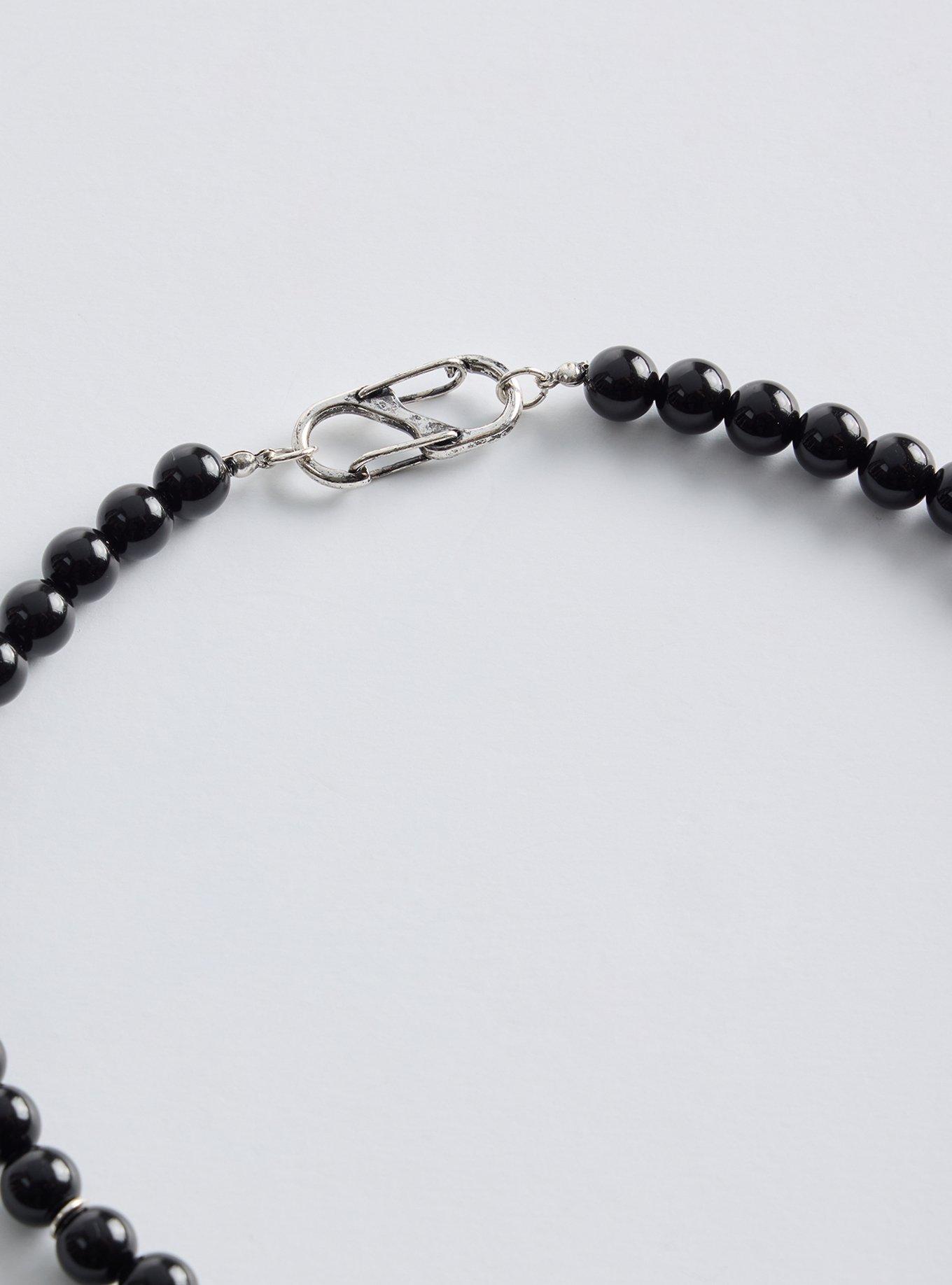 Beaded Charm Moon Necklace