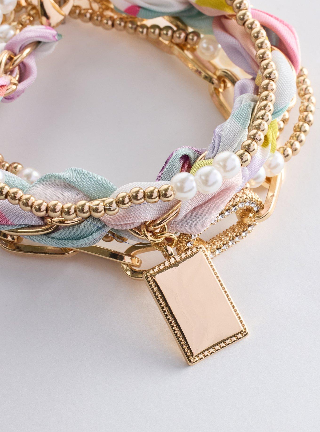 Scarf Heart Charm Bracelet