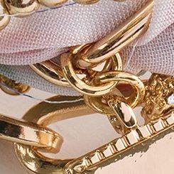 Scarf Heart Charm Bracelet, GOLD, swatch