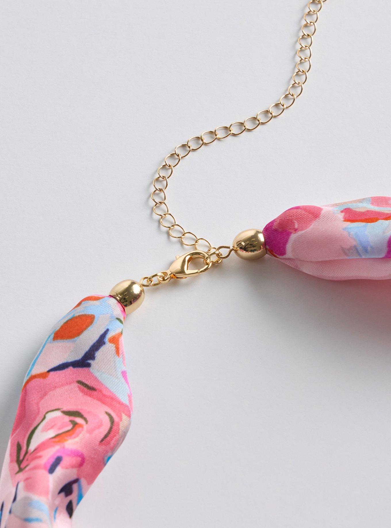 Scarf Heart Charm Necklace