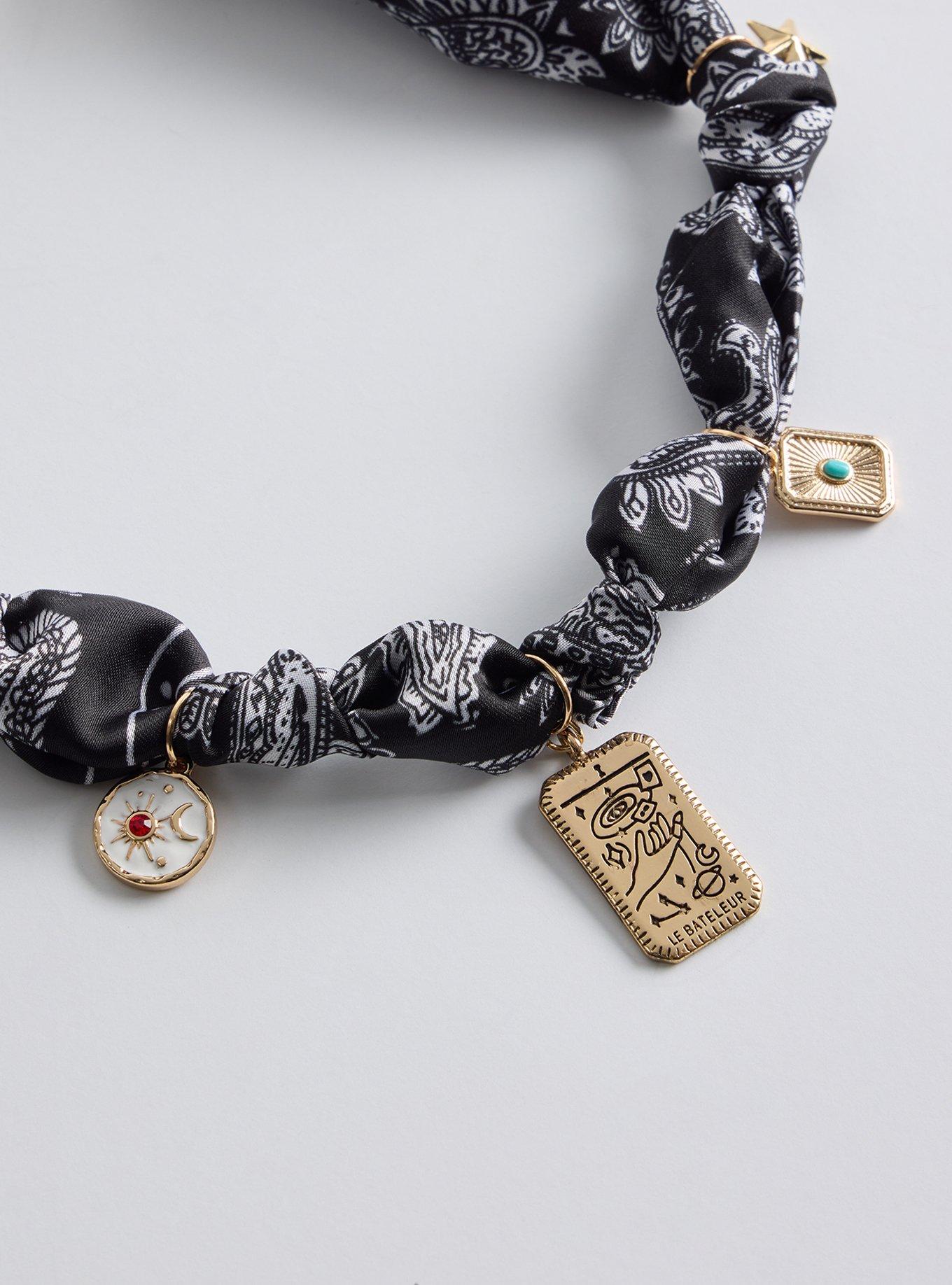 Scarf Celestial Charm Necklace, , alternate