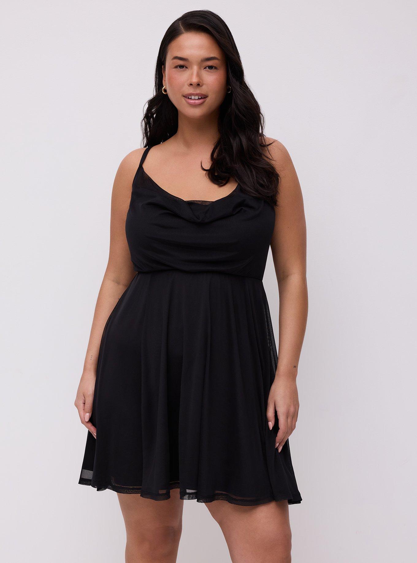 Cross Back Mini Dress, DEEP BLACK, alternate