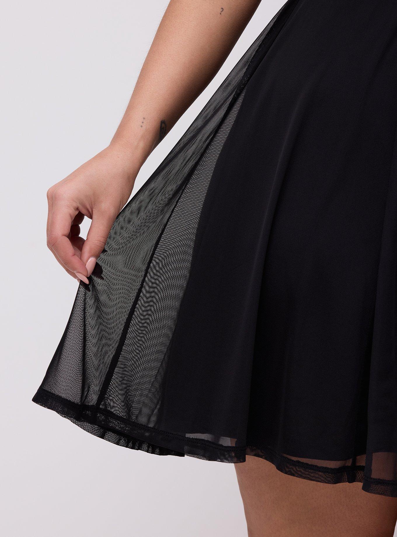 Cross Back Mini Dress, DEEP BLACK, alternate