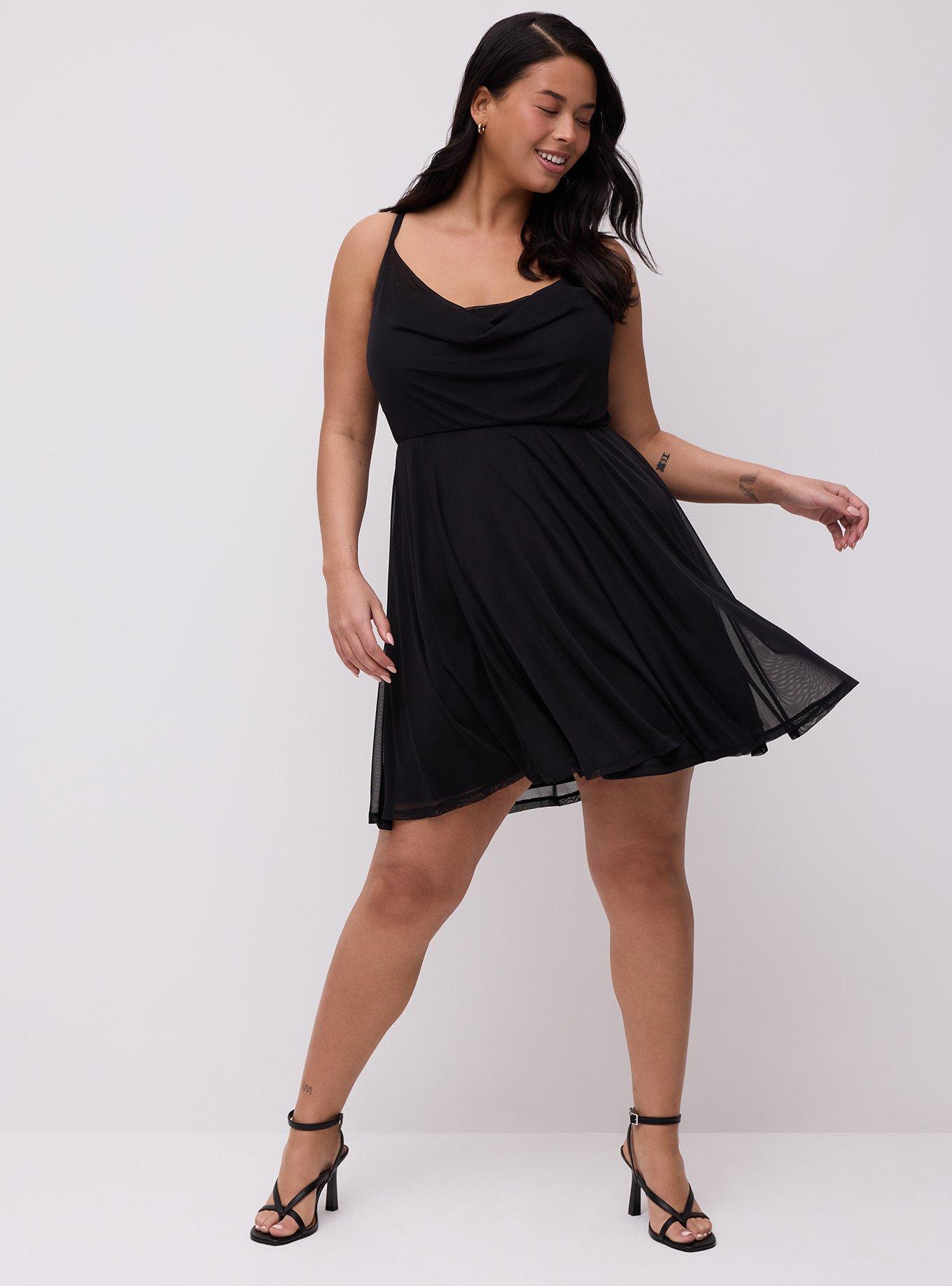 Cross Back Mini Dress, DEEP BLACK, alternate