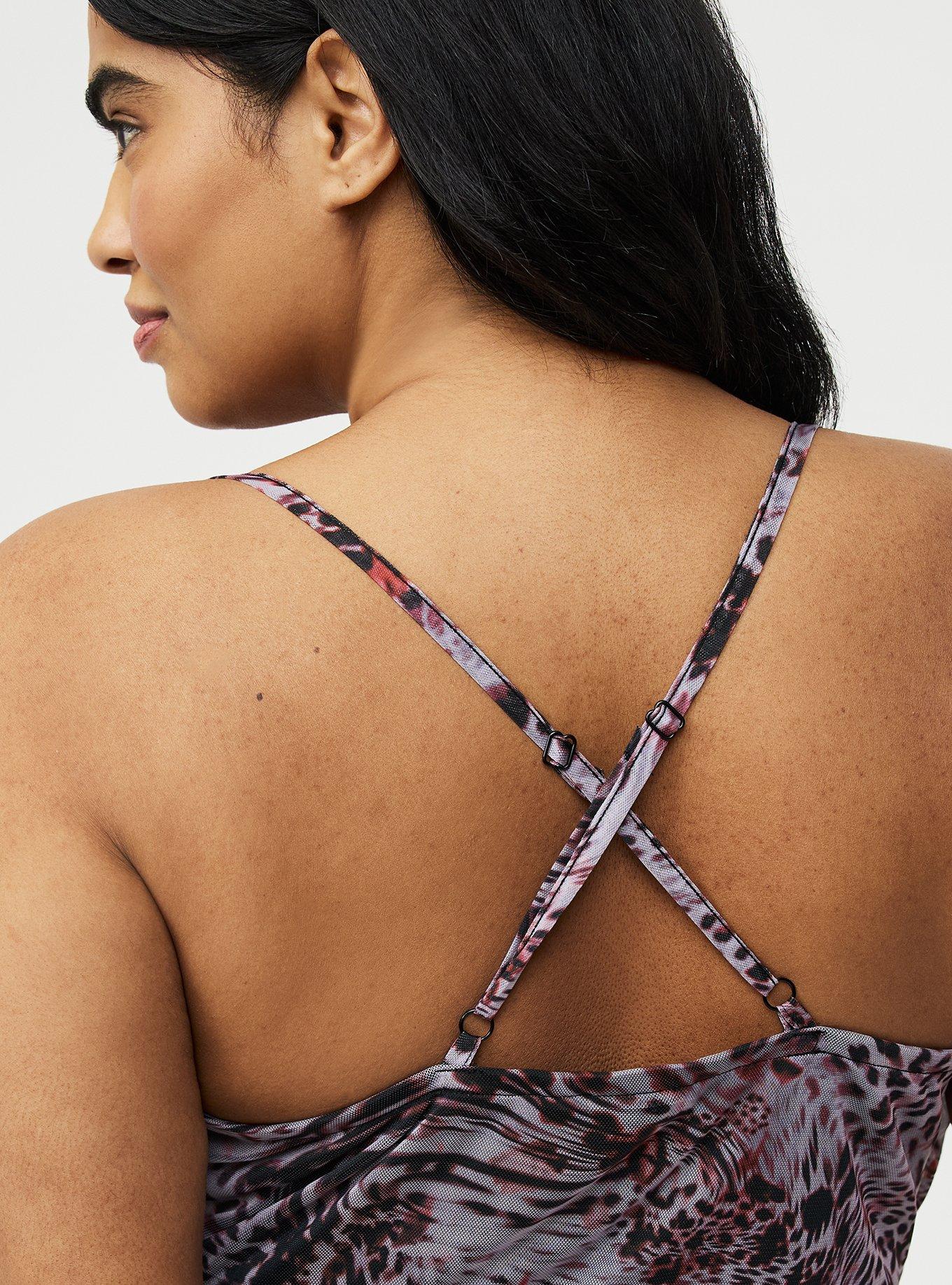 Cross Back Mini Dress, LEOPARD IN MOTION GREY, alternate