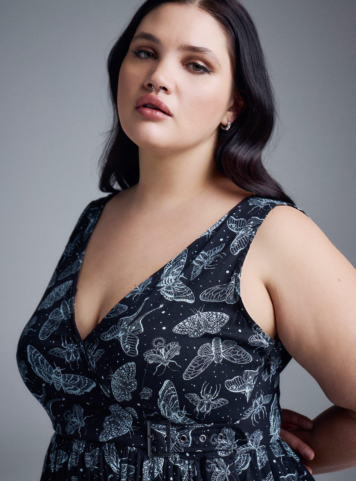 Nightfall Buckle Wrap Maxi Dress, NIGHT CRAWLERS BLACK, alternate