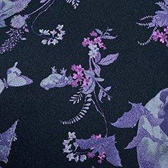 Nightfall Buckle Wrap Maxi Dress, GOTHIC GARDEN SKULL FLORAL BLACK, swatch