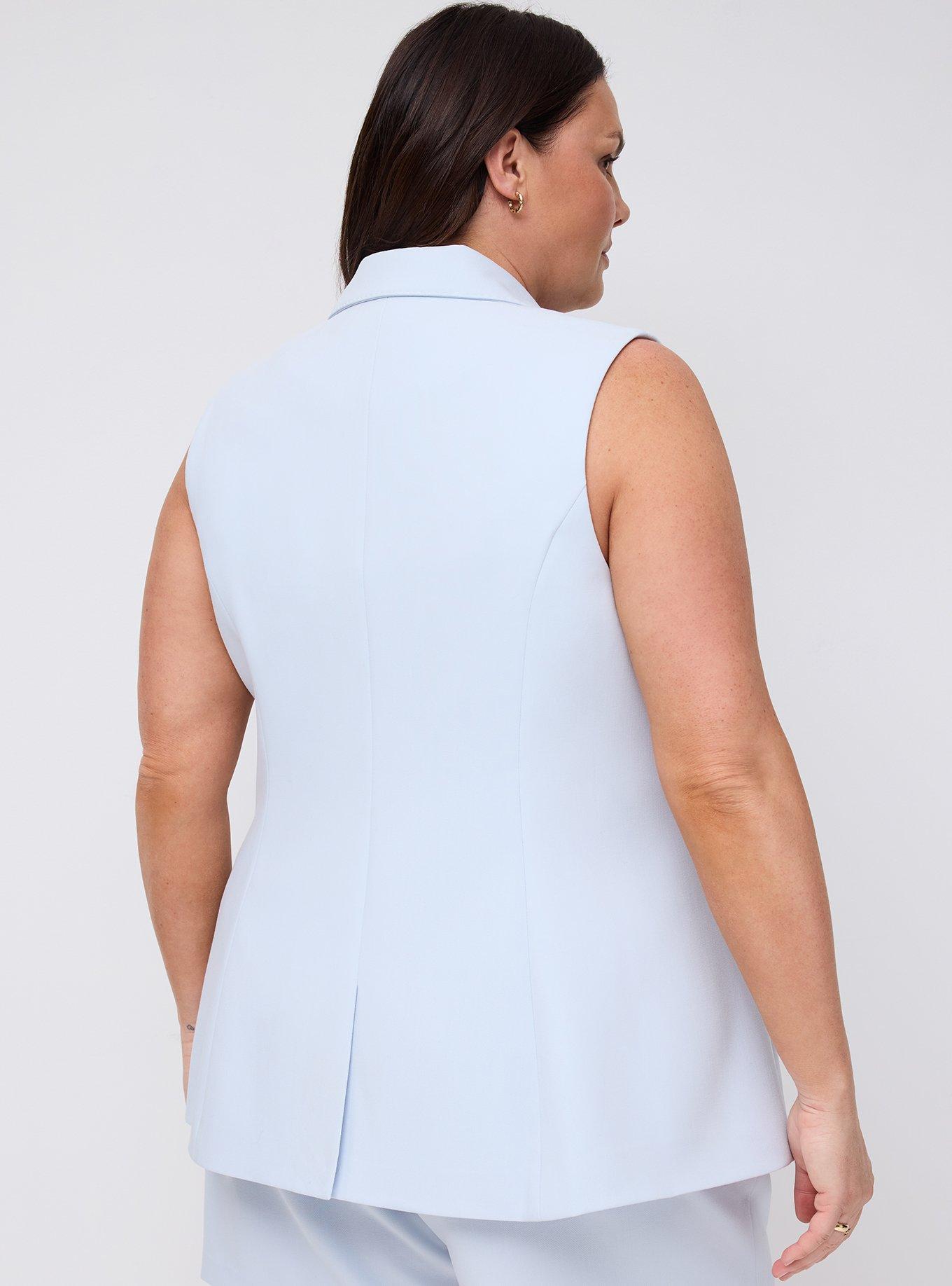 Studio Sleeveless Suit Jacket, HEATHER, alternate