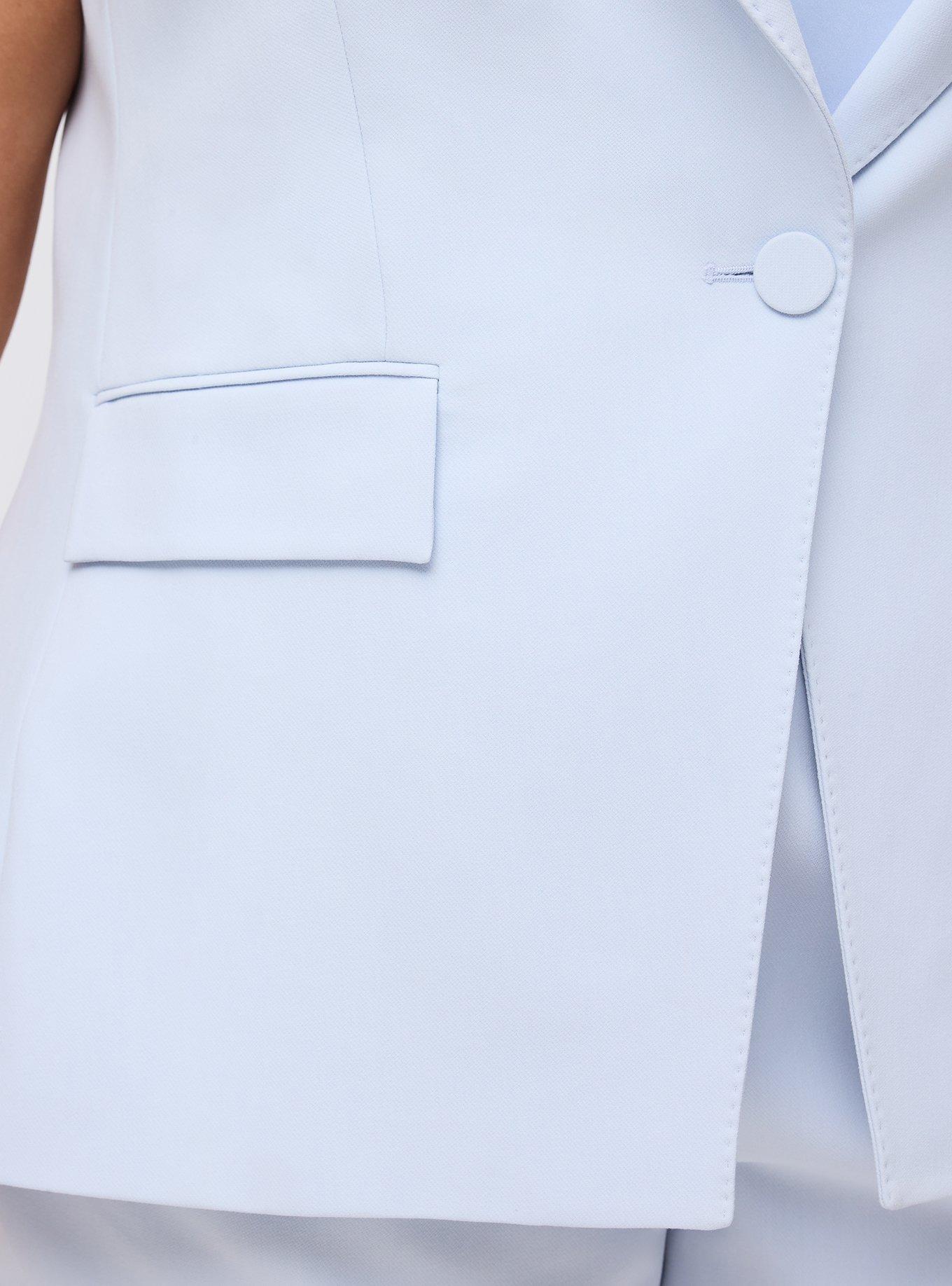 Studio Sleeveless Suit Jacket, HEATHER, alternate