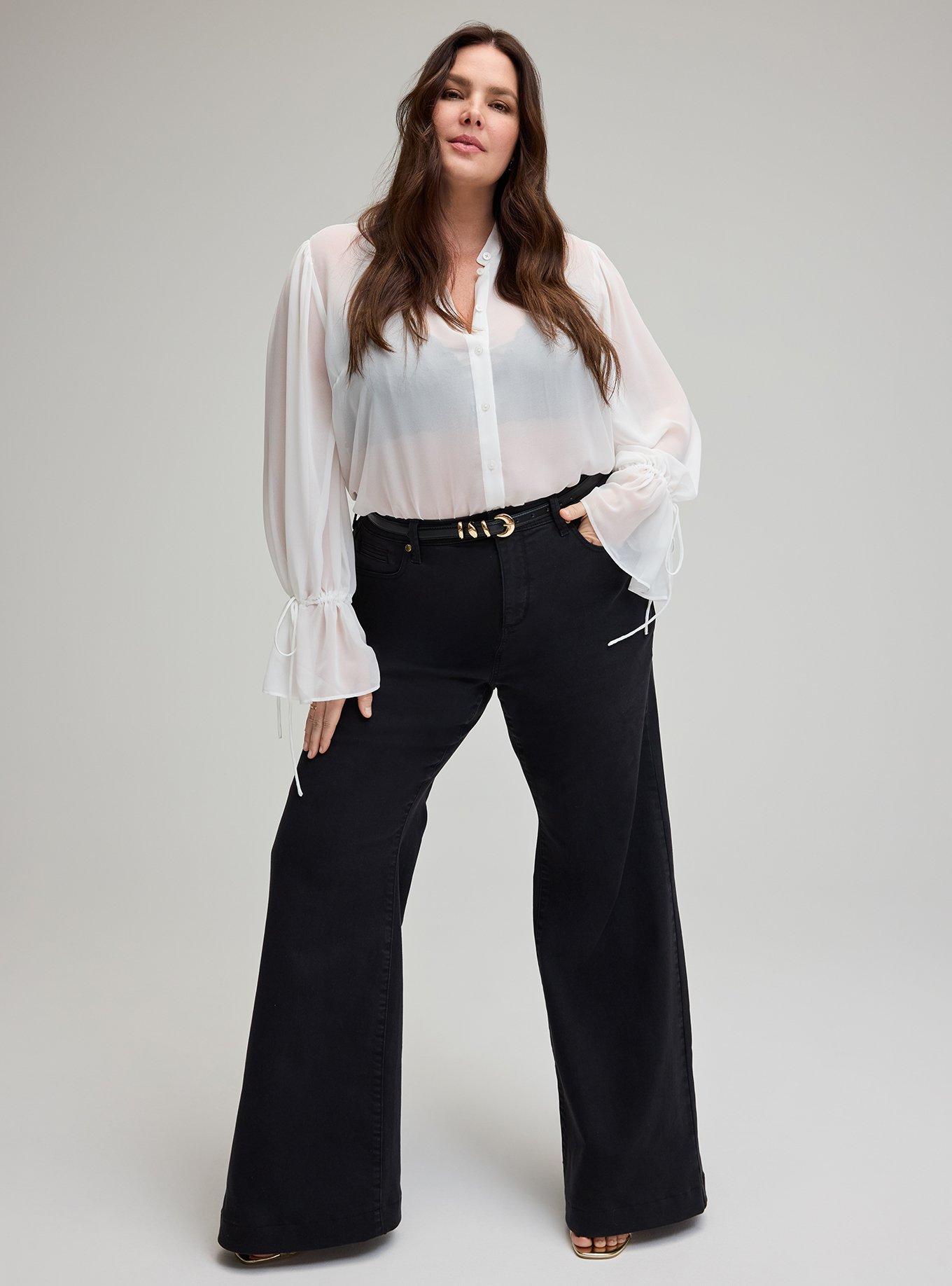 Studio Ruffle Cuff  Blouse, BLANC DE BLANC, alternate