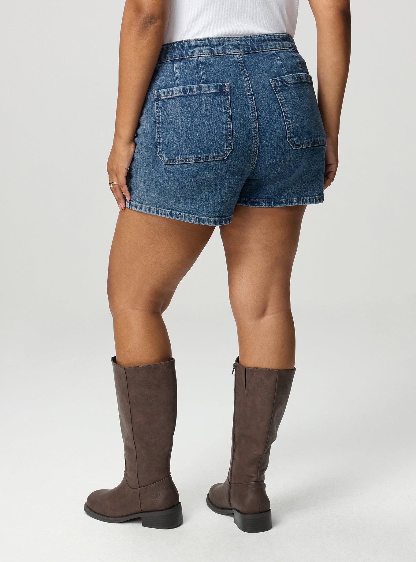 Wrap A-Line Denim Skort, ANCIENT MARINER, alternate