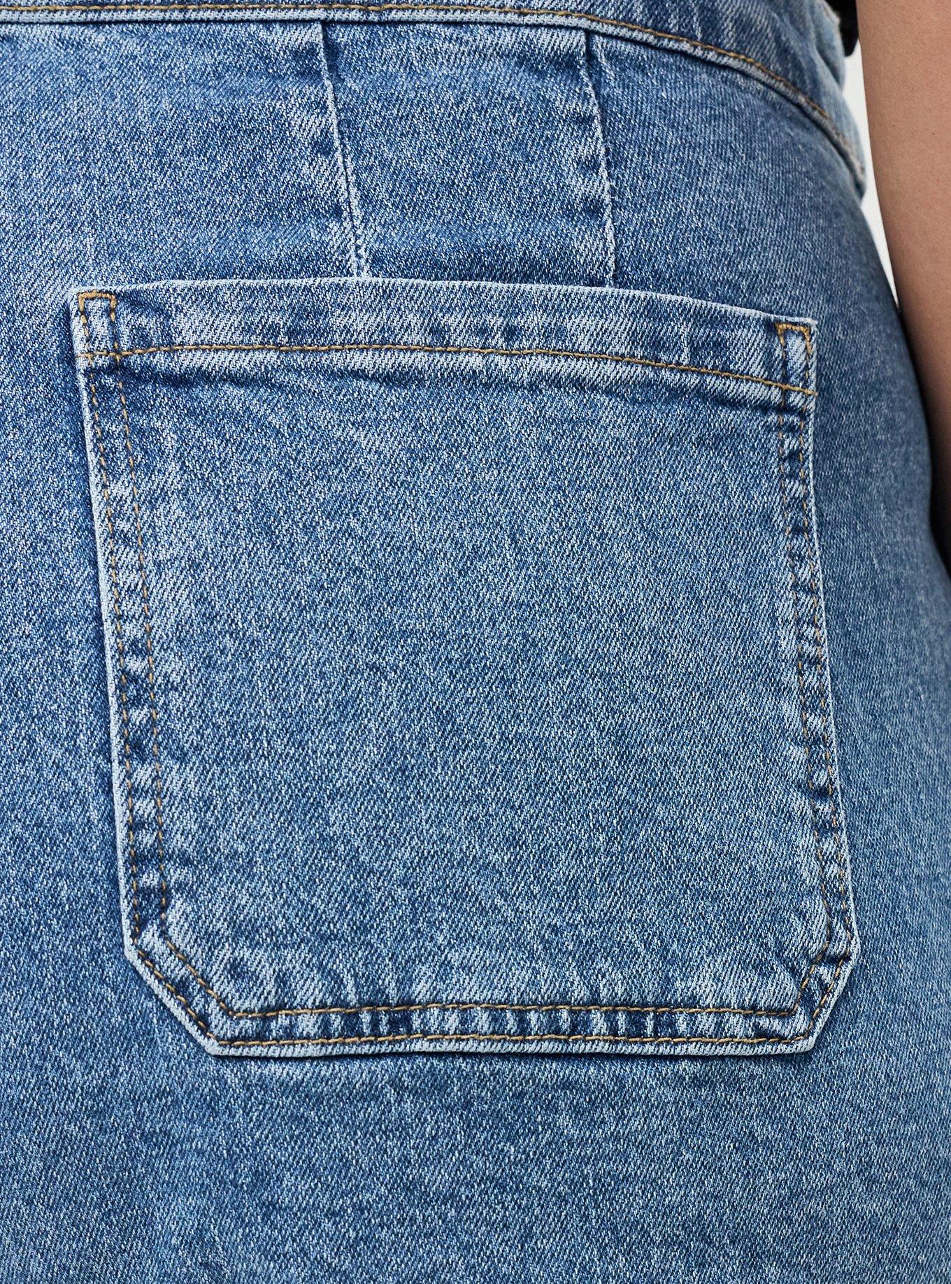 Wrap A-Line Denim Skort, BLUE BLAZER 1, alternate