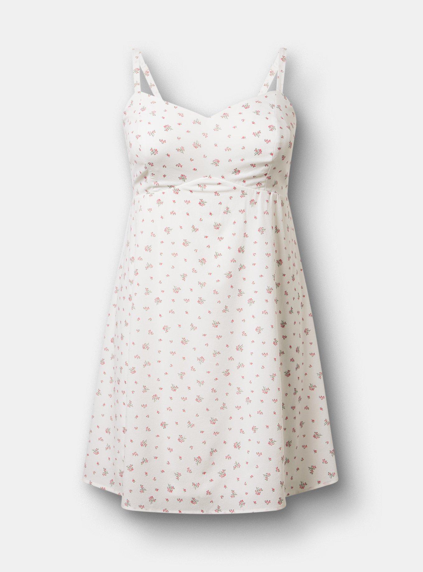 V-Neck Mini Dress, MISTY DITSY FLORAL PINK, hi-res