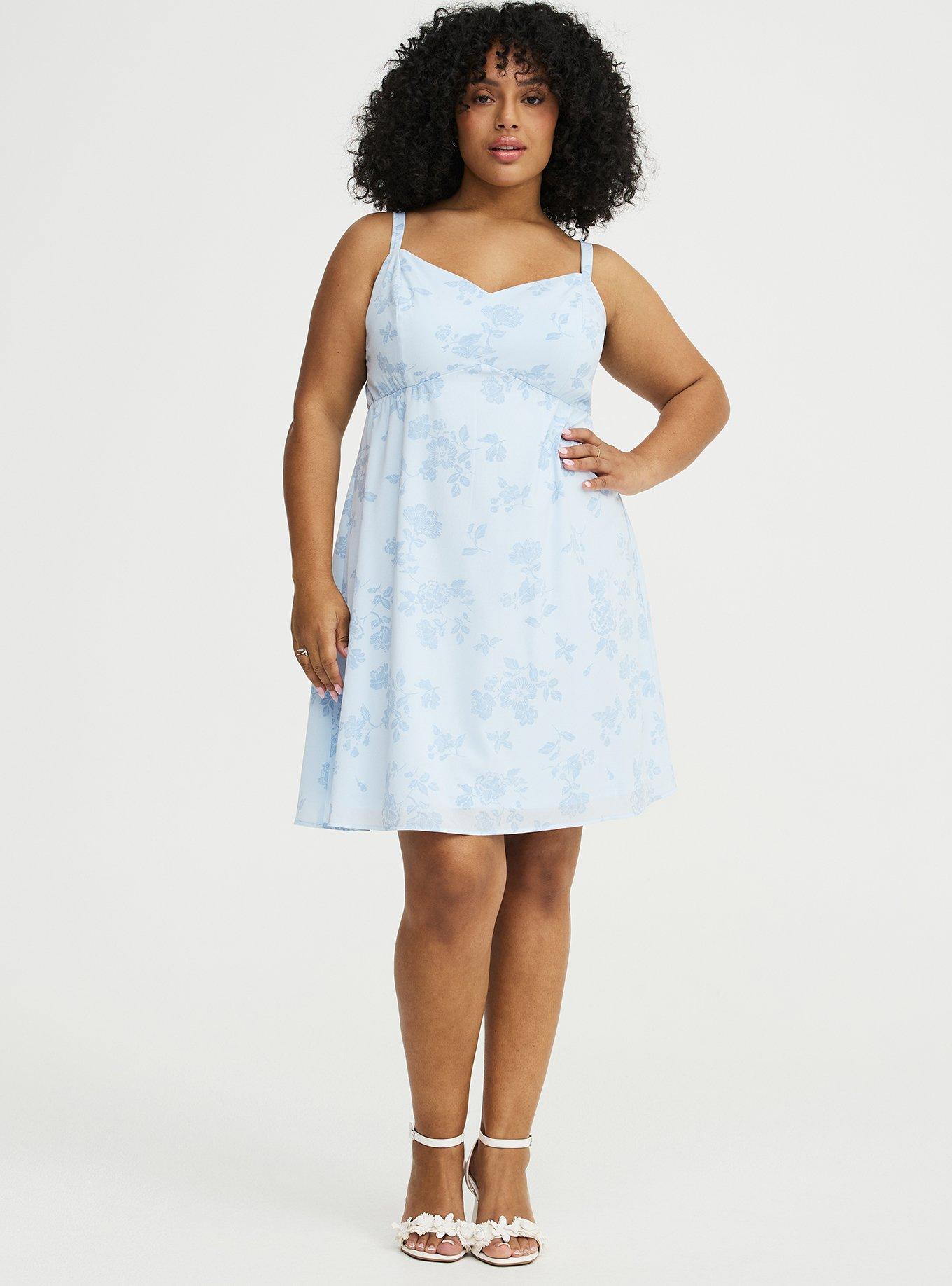 V-Neck Mini Dress, BECCA FLORAL BLUE, alternate