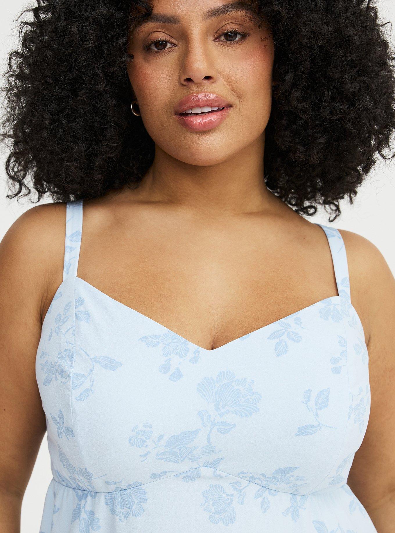 V-Neck Mini Dress, BECCA FLORAL BLUE, alternate