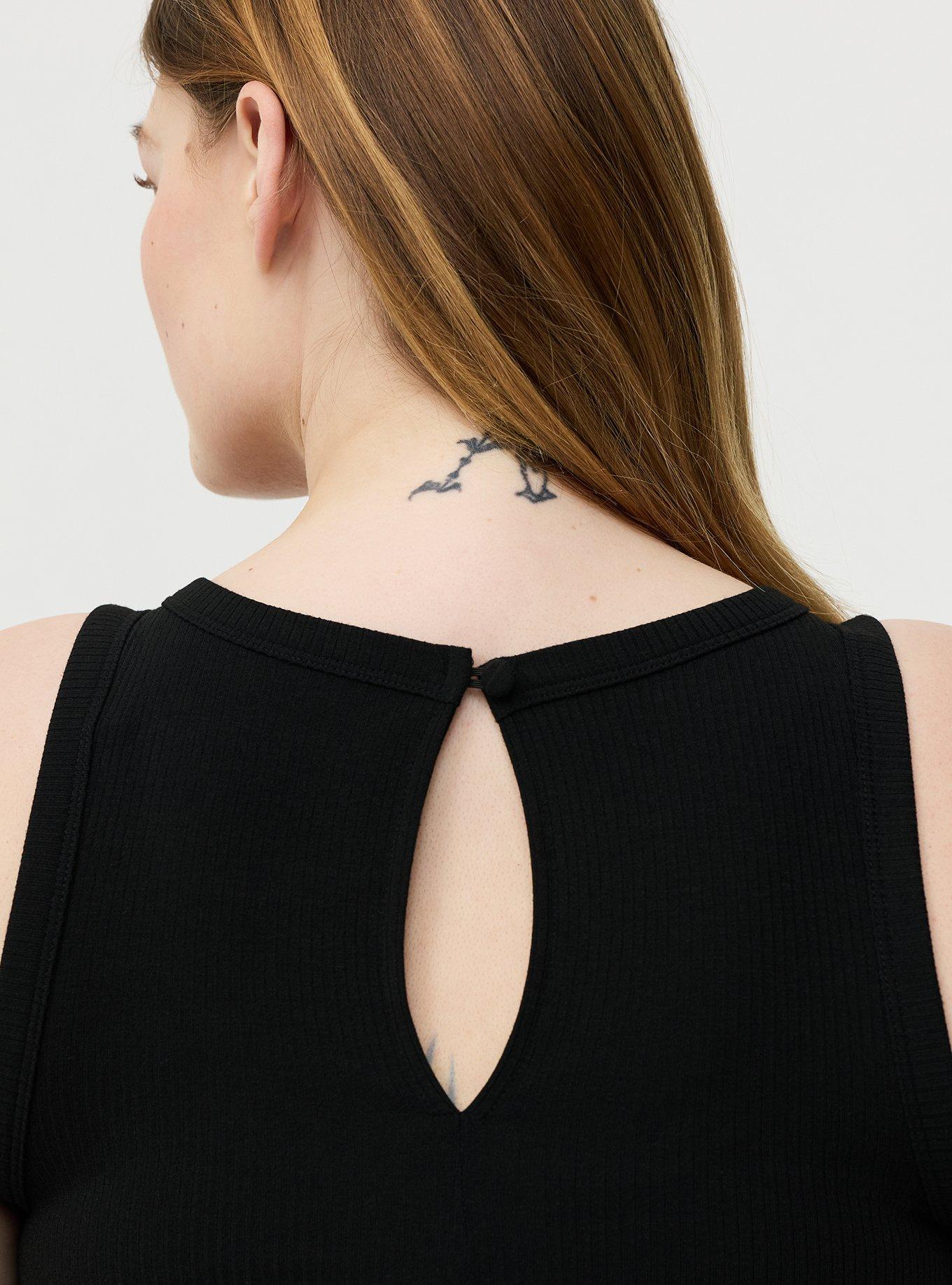 Super Soft Rib High Neck Jumpsuit, DEEP BLACK, alternate