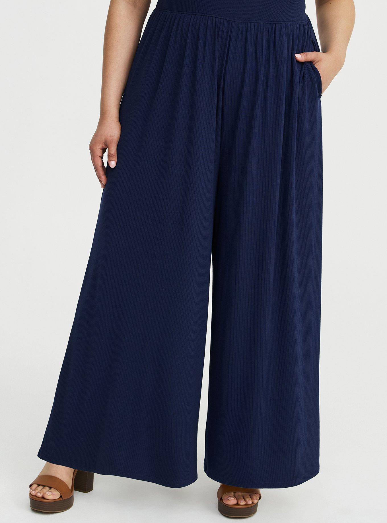 Super Soft Rib High Neck Jumpsuit, PEACOAT, alternate