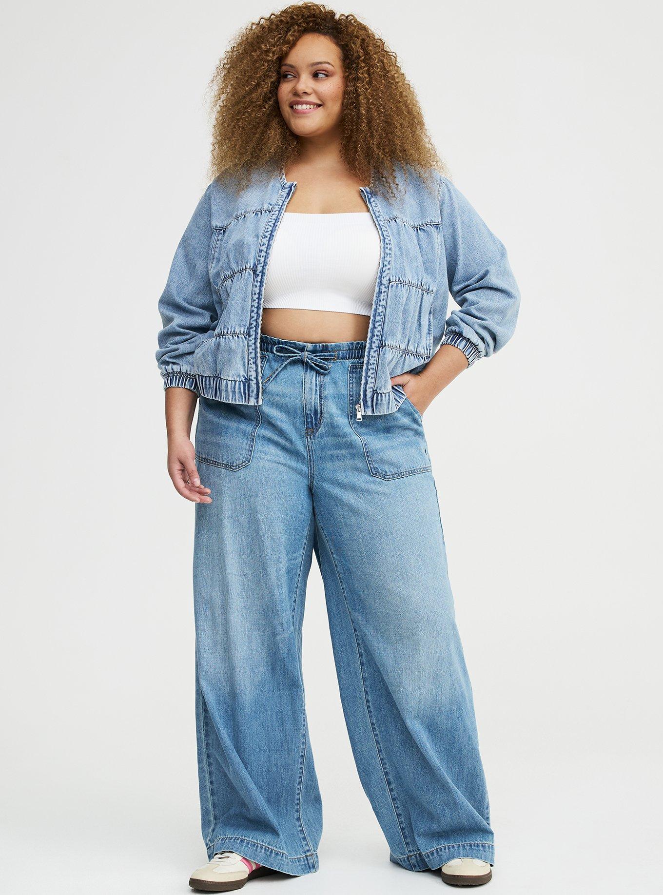 Ruched Denim Jacket, ABSOLU, alternate