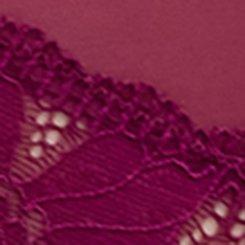 Plus Size Ava Lace & Mesh Mid-Rise Thong Panty, PLUM CASPIA, swatch