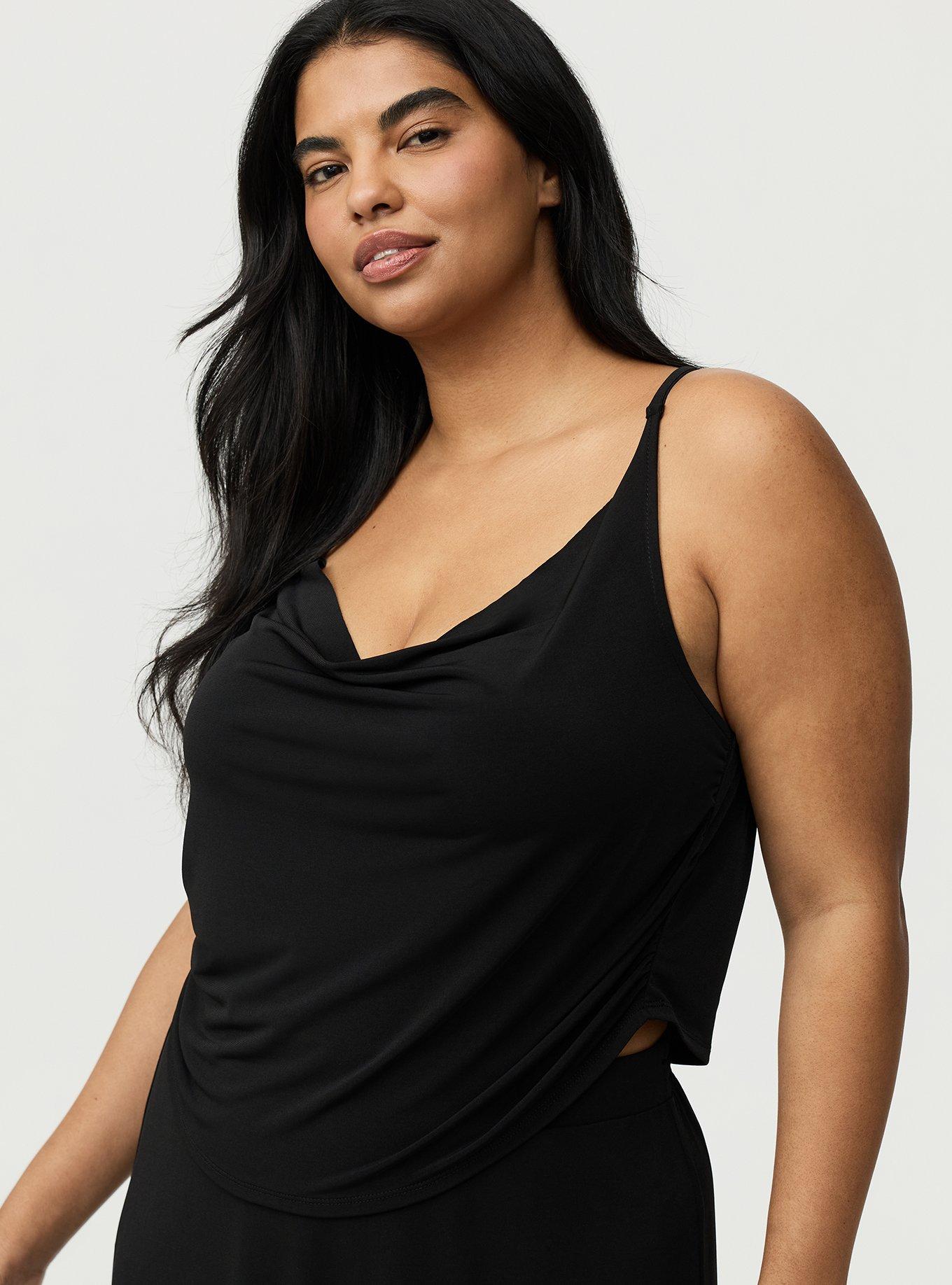 Cowl Neck Maxi Skirt Set, DEEP BLACK, alternate