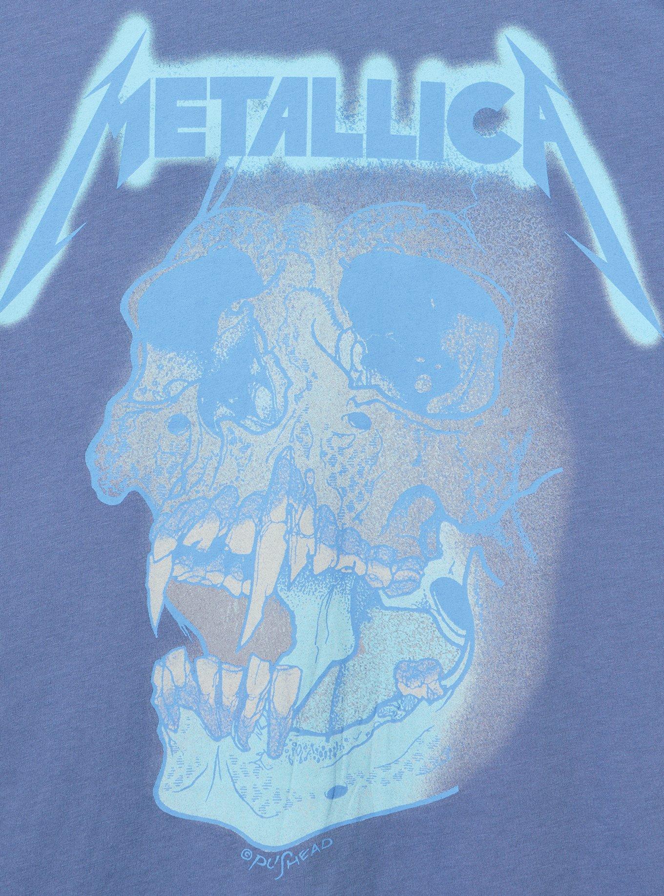 Metallica Relaxed Cotton Tee, METALLICA SKULL BLUE HORIZON, alternate