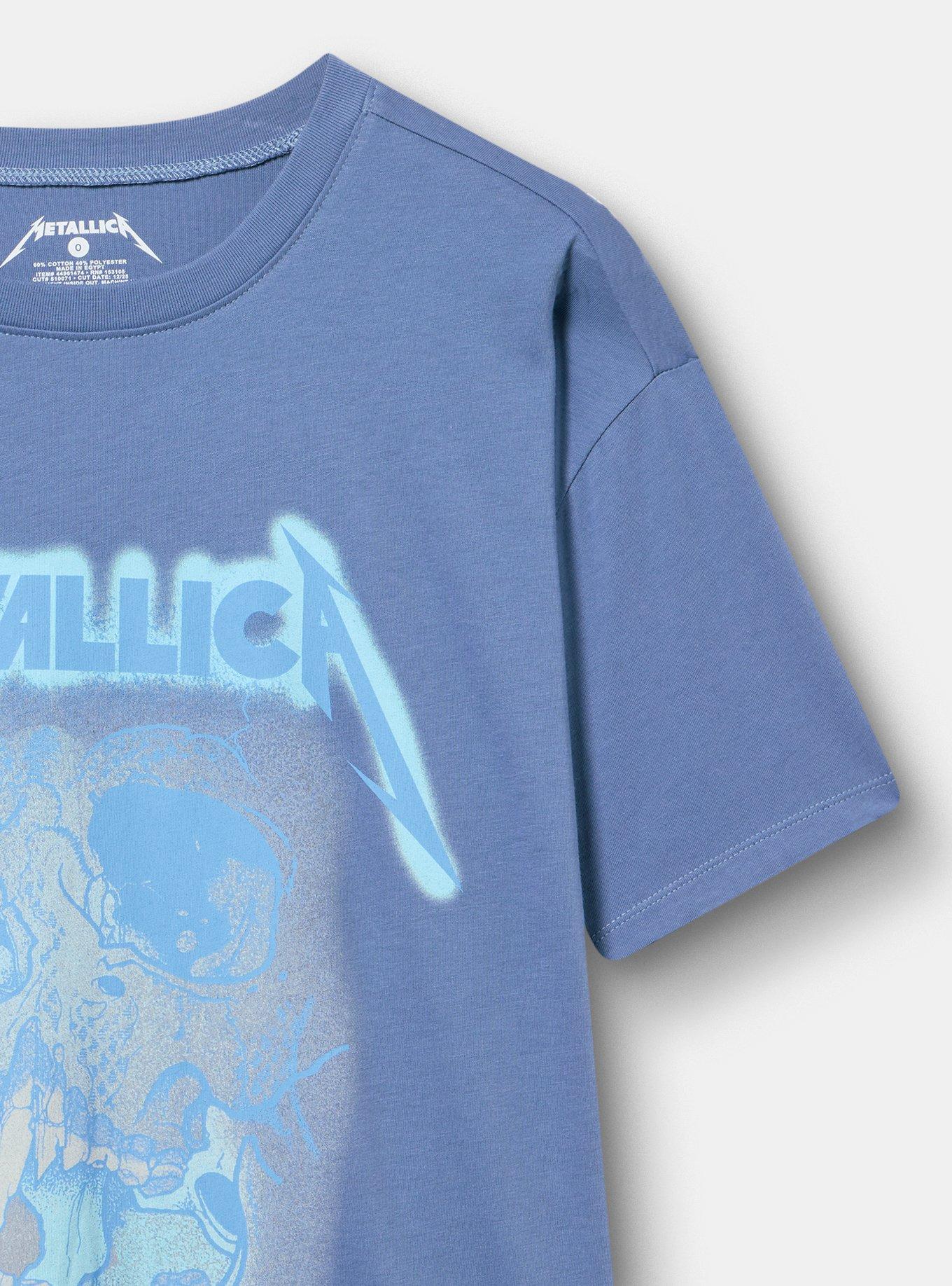 Metallica Relaxed Cotton Tee, METALLICA SKULL BLUE HORIZON, alternate