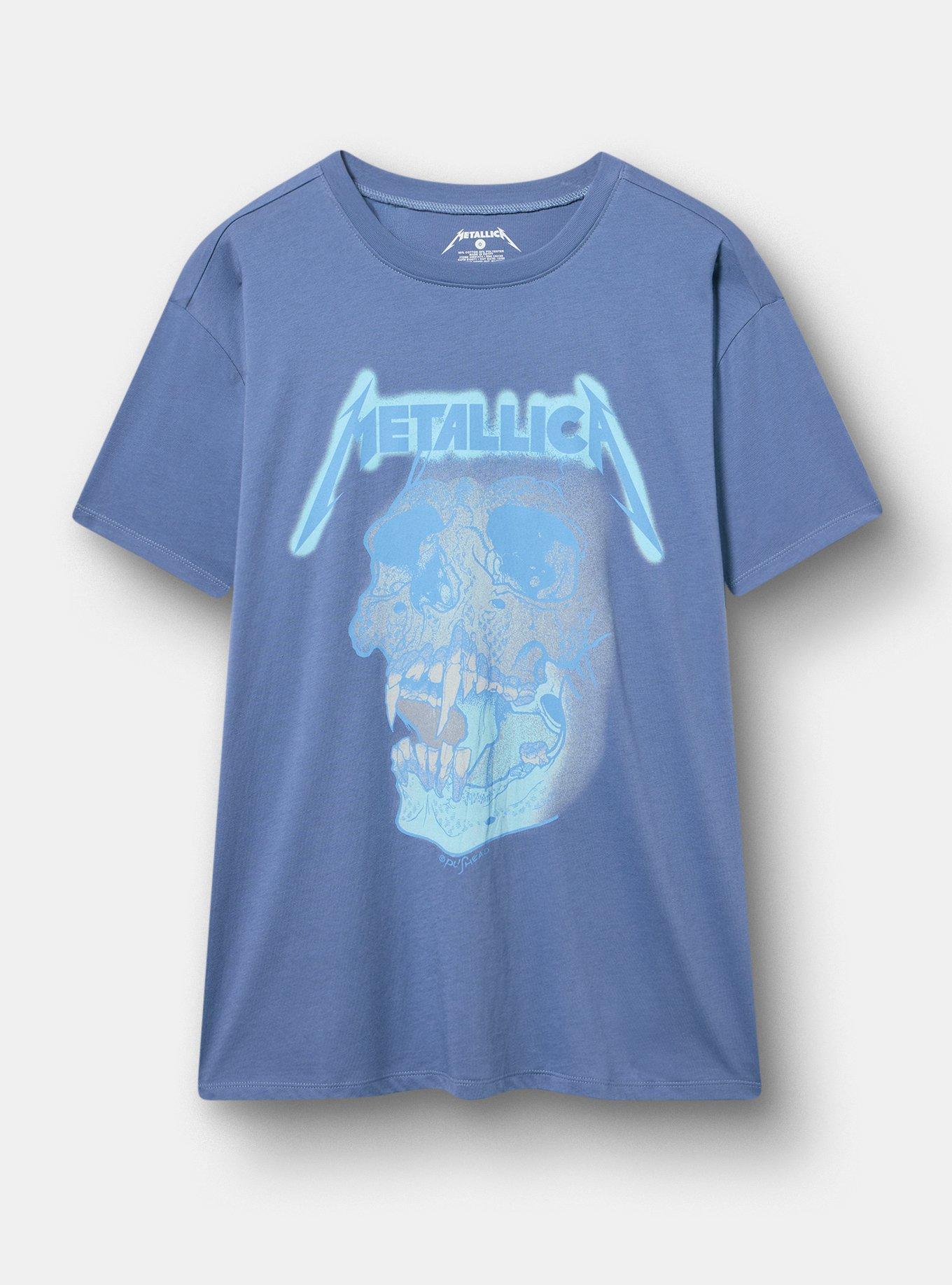 Metallica Relaxed Cotton Tee, METALLICA SKULL BLUE HORIZON, hi-res