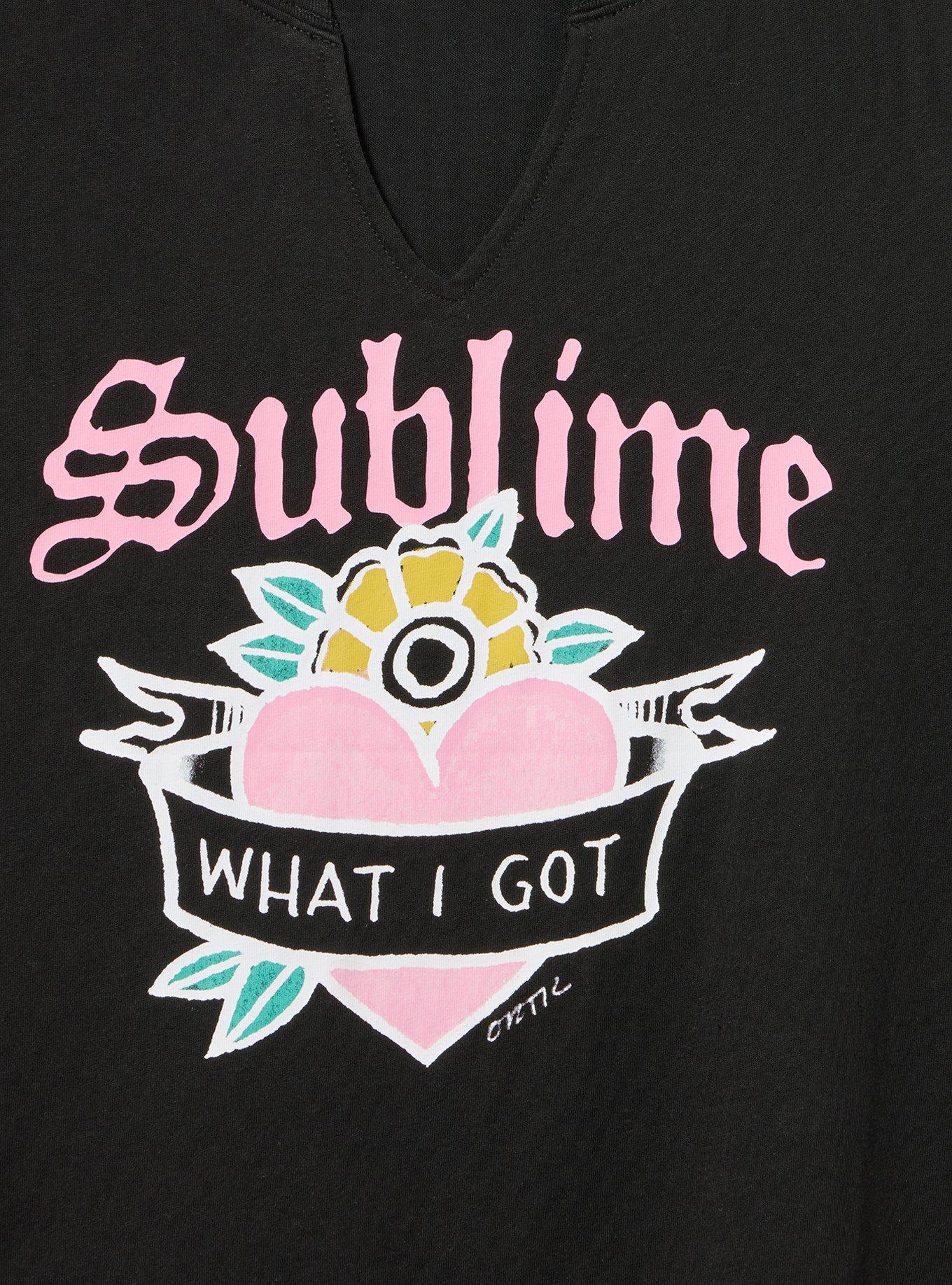 Sublime Notch Neck Tank, SUBLIME HEART DEEP BLACK, alternate