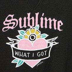 Sublime Notch Neck Tank, SUBLIME HEART DEEP BLACK, swatch