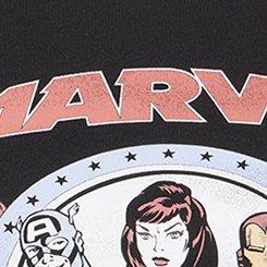 Marvel Cotton Jersey 3/4 Raglan Tee, MARVEL FLORAL DEEP BLACK, swatch