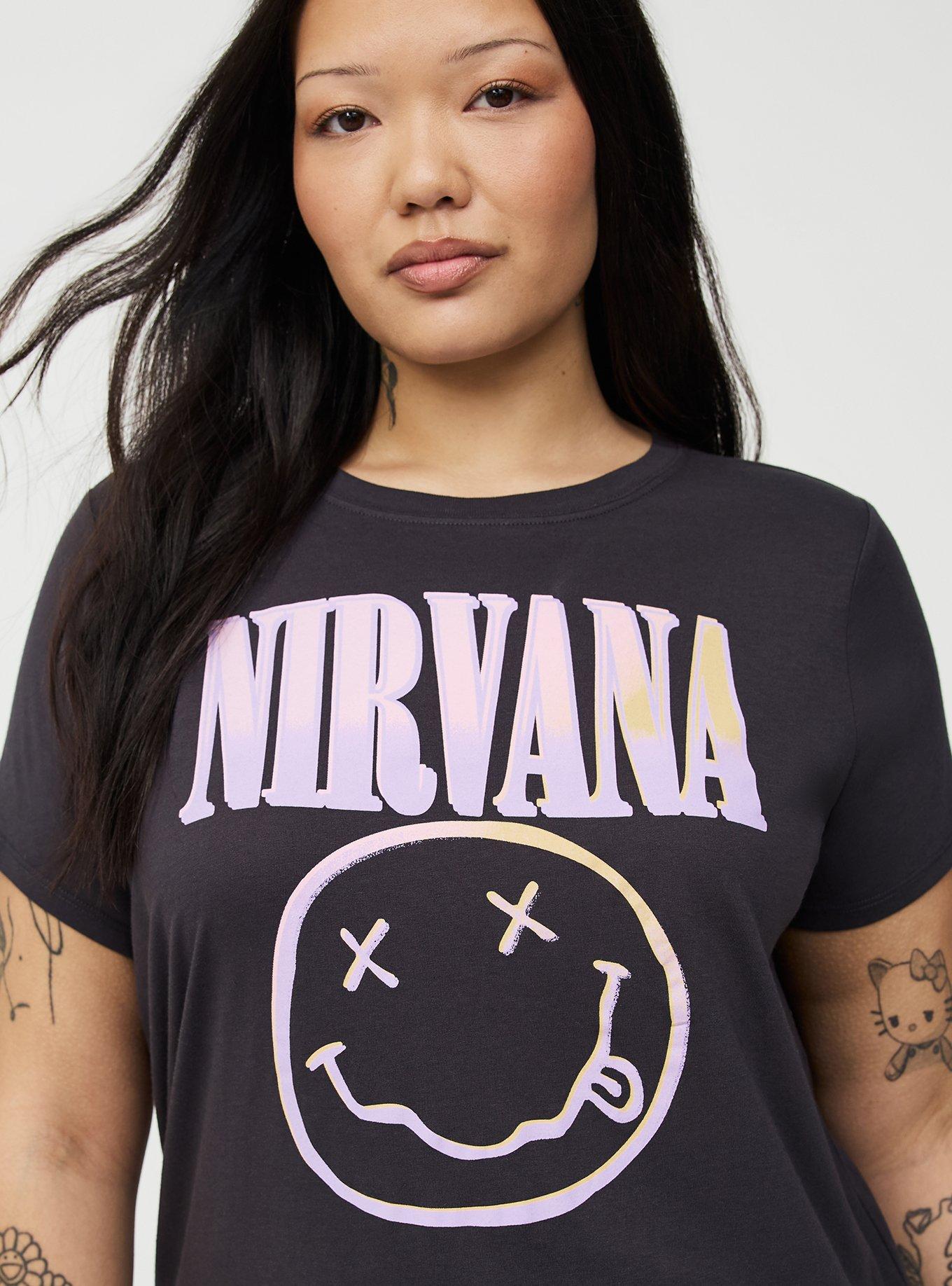 Nirvana Classic Cotton Crew Tee, NIRVANA SMILE OBSIDIAN, alternate
