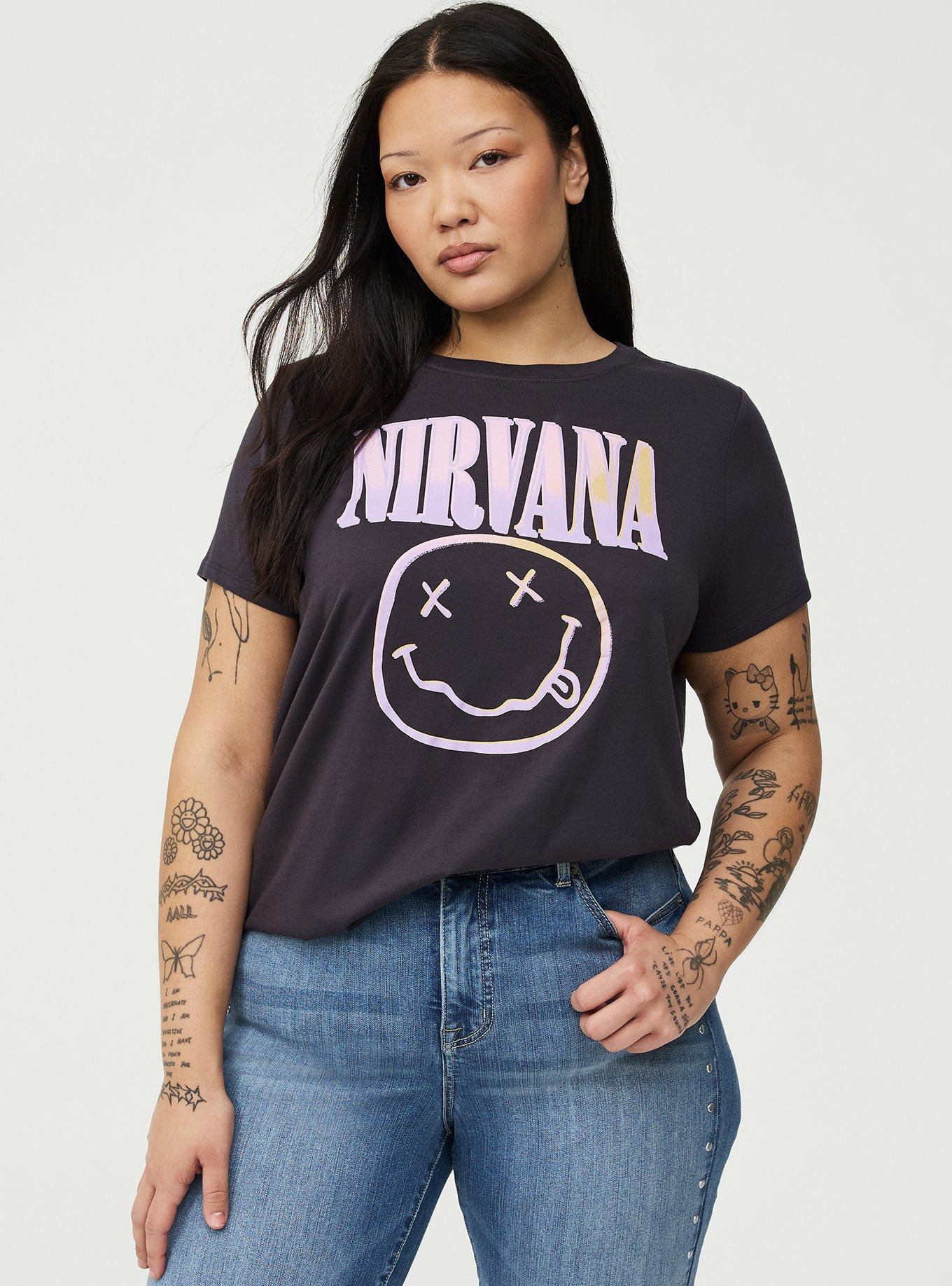 Nirvana Classic Cotton Crew Tee, NIRVANA SMILE OBSIDIAN, alternate
