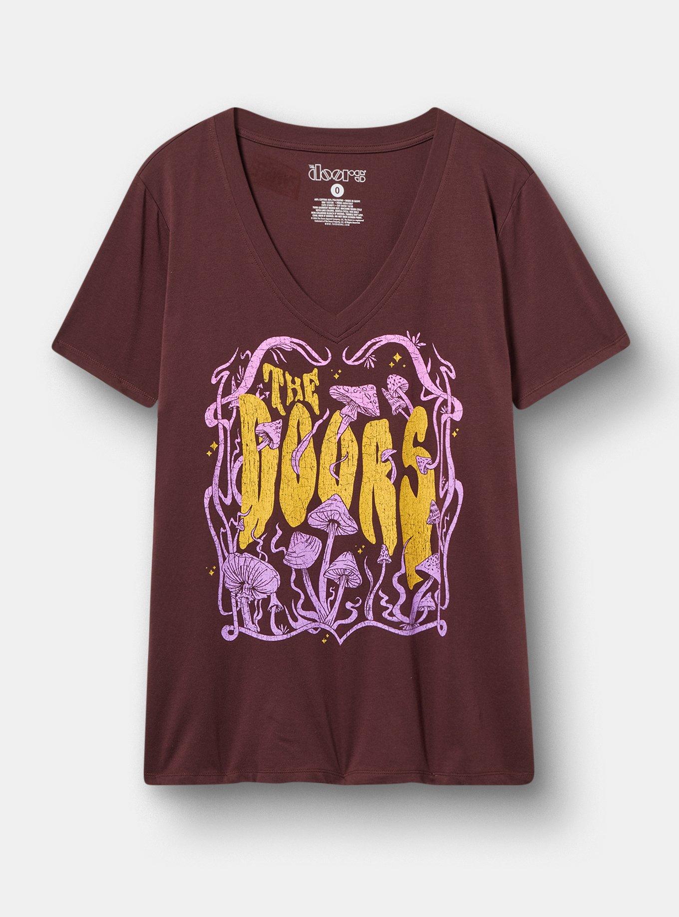 The Doors Classic Cotton V-Neck Tee, THE DOORS FUDGE, hi-res