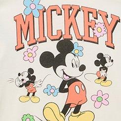 Disney Mickey Mouse Raglan Sleeve Tee, FLORAL MICKEY MOUSE WHISPER WHITE, swatch