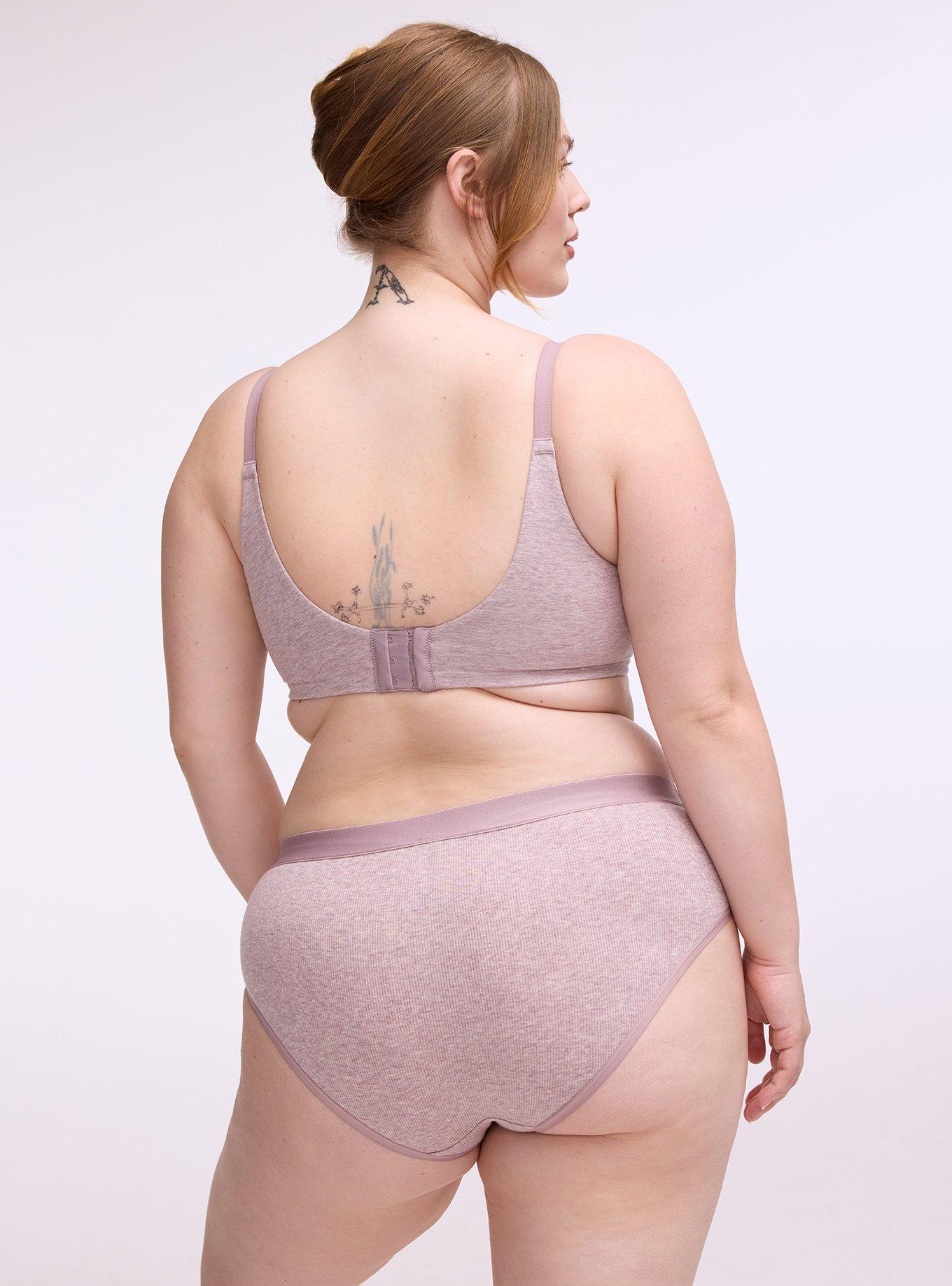 Cotton Rib Mid-Rise Hipster Panty, TOADSTOOL TRUE HEATHER, alternate