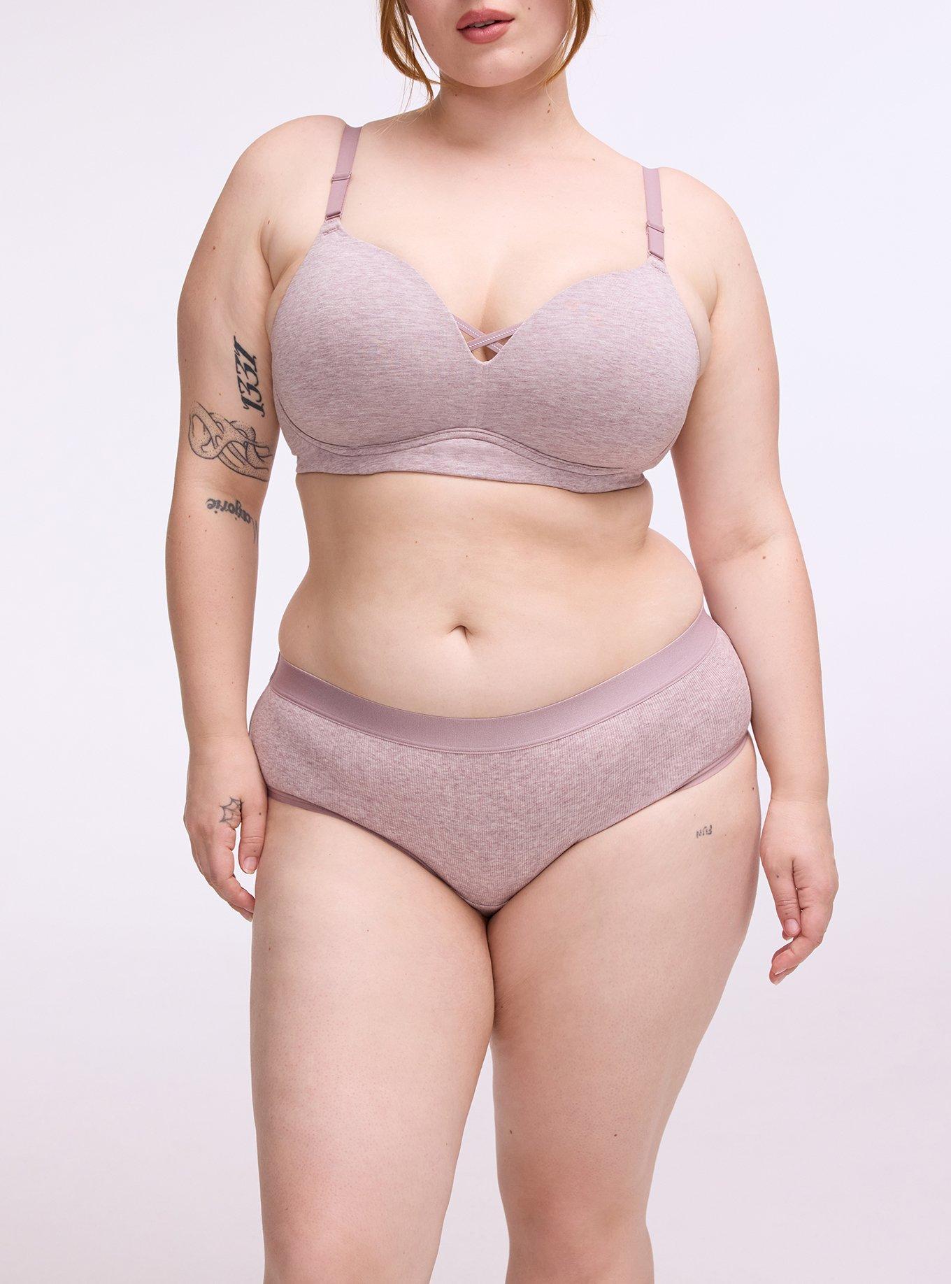 Cotton Rib Mid-Rise Hipster Panty, TOADSTOOL TRUE HEATHER, alternate