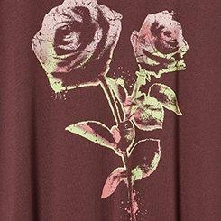 Relaxed Cotton Dolman Stitch Detail Tee, PHOTOCOPY ROSE FUDGE, swatch