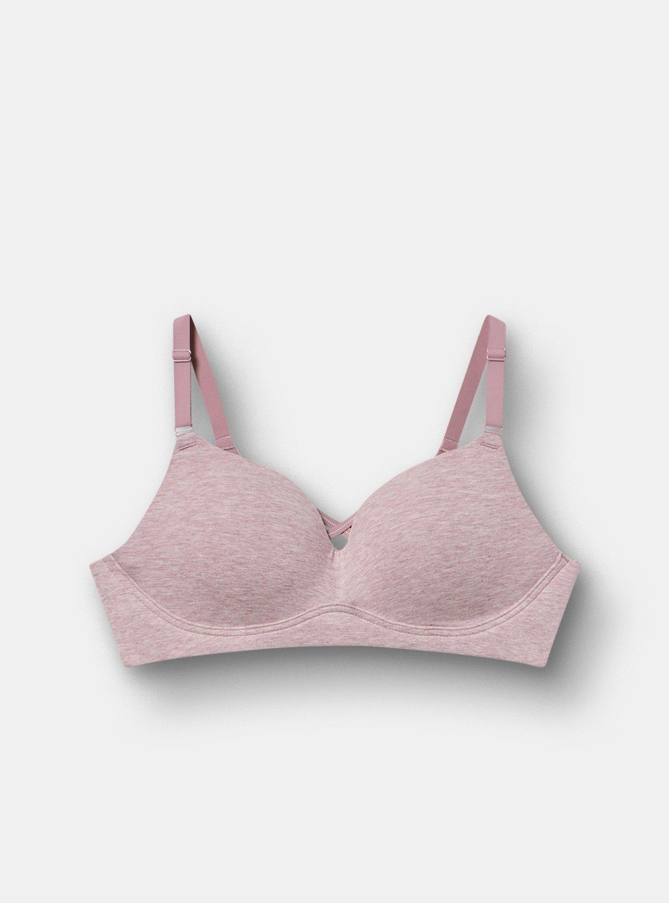Wire-Free Push-Up Cotton Heather Bra, TOADSTOOL TRUE HEATHER, hi-res