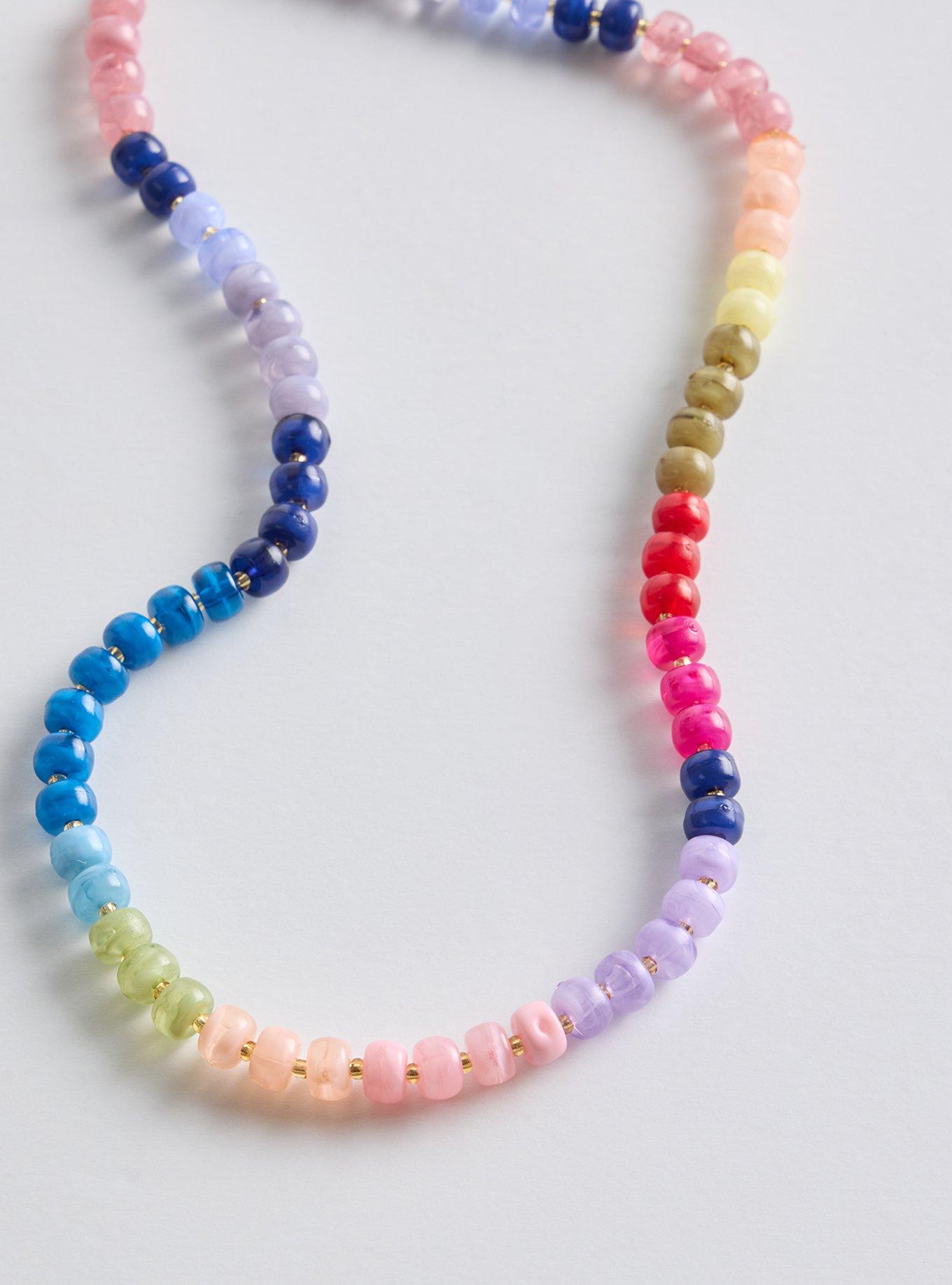 Beaded Necklace, RAINBOW, alternate
