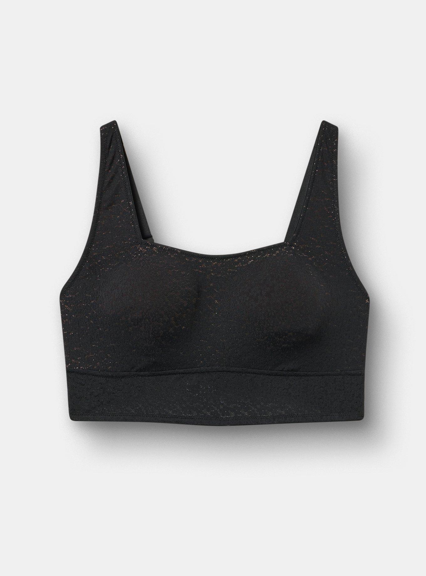 Lila Unlined Square Neck Bralette, RICH BLACK, hi-res