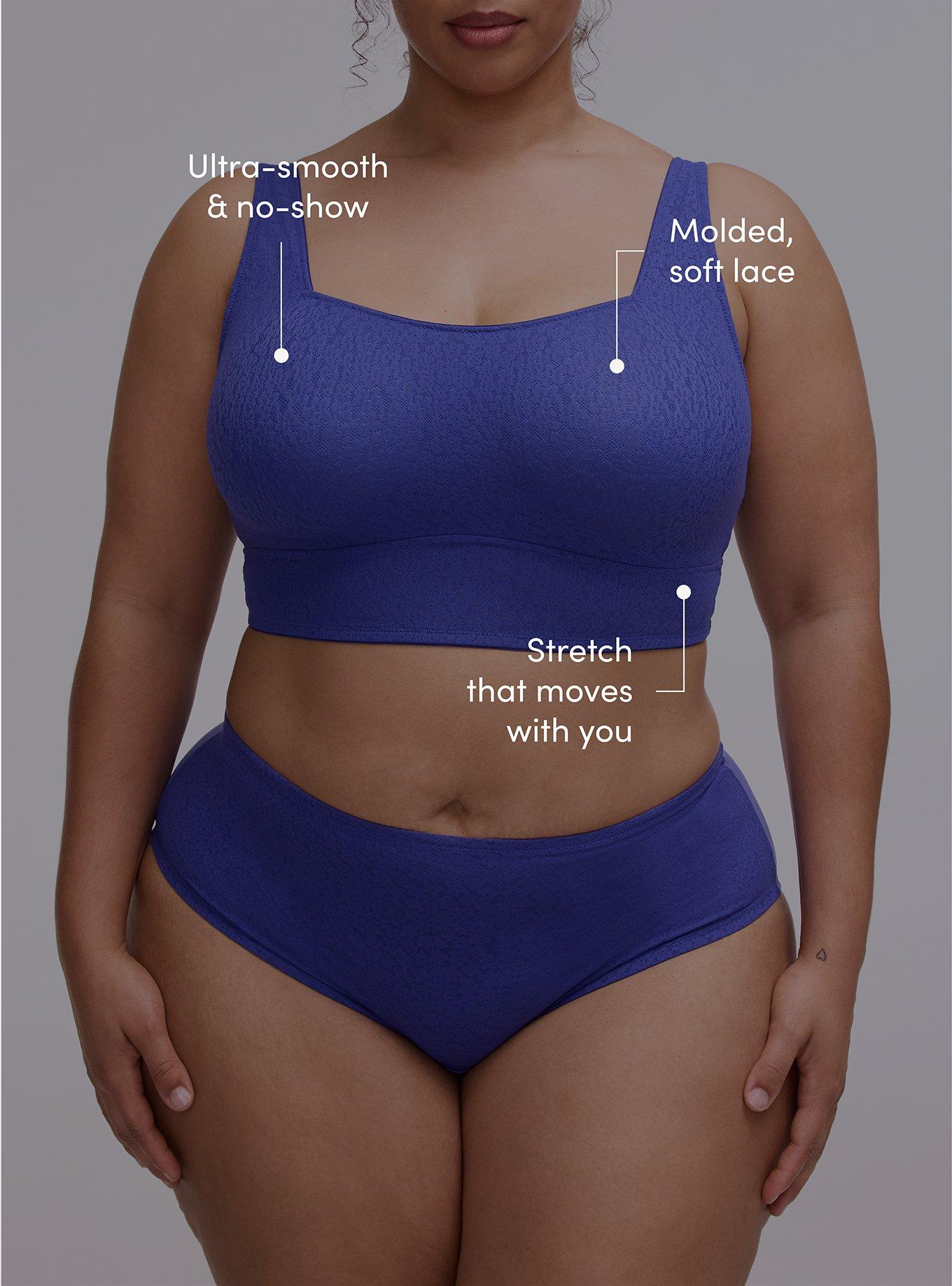 Lila Unlined Square Neck Bralette, ROYAL BLUE, alternate